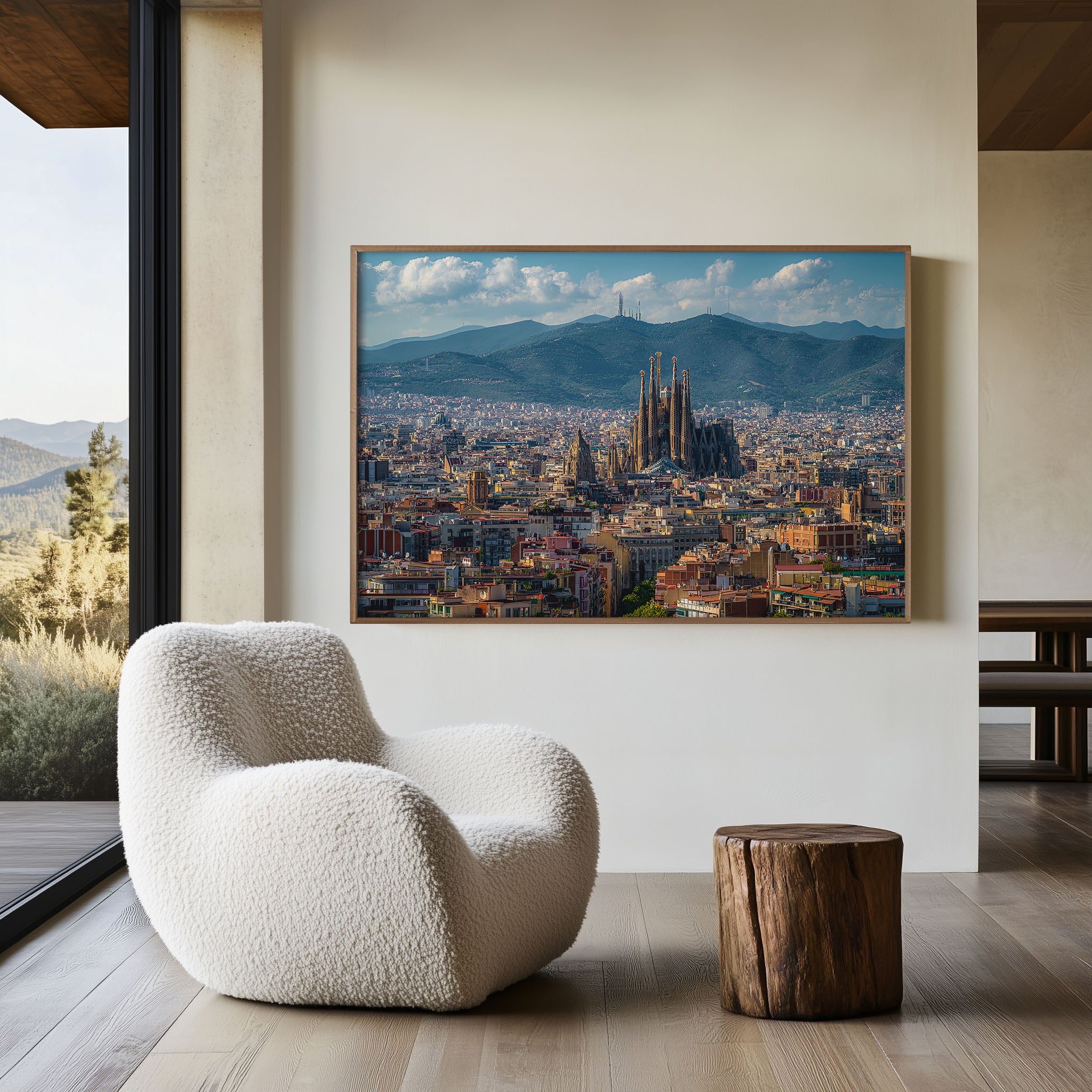 Barcelona Sagrada Familia Wall Art Print | Spain Skyline Poster