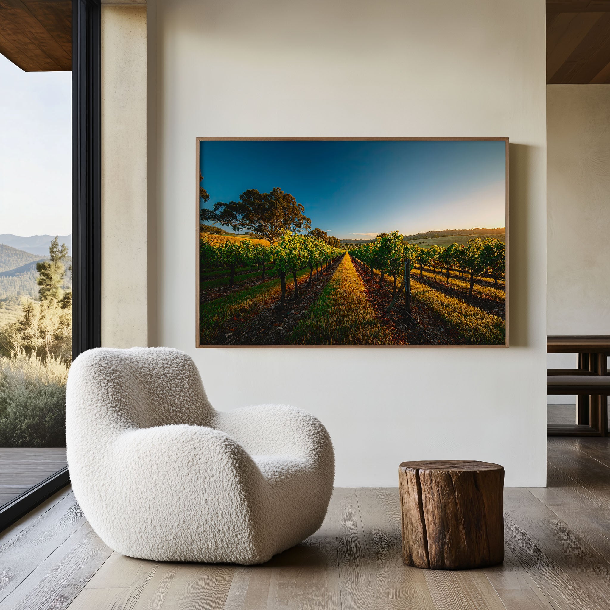 Barossa Valley Vineyard Row Wall Art Print | Australia Wine Art
