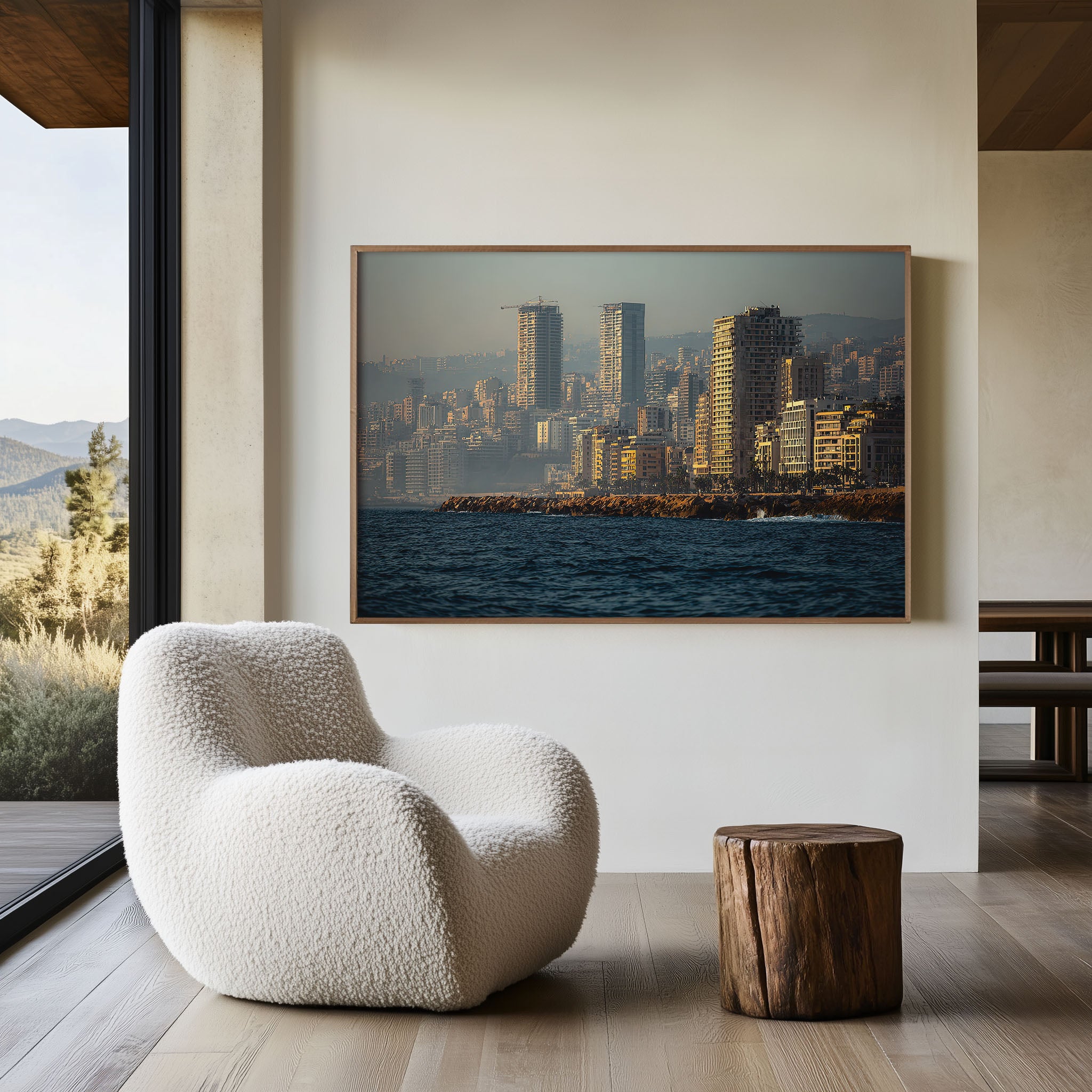 Beirut Coastline Wall Art Print | Lebanon Mediterranean Skyline