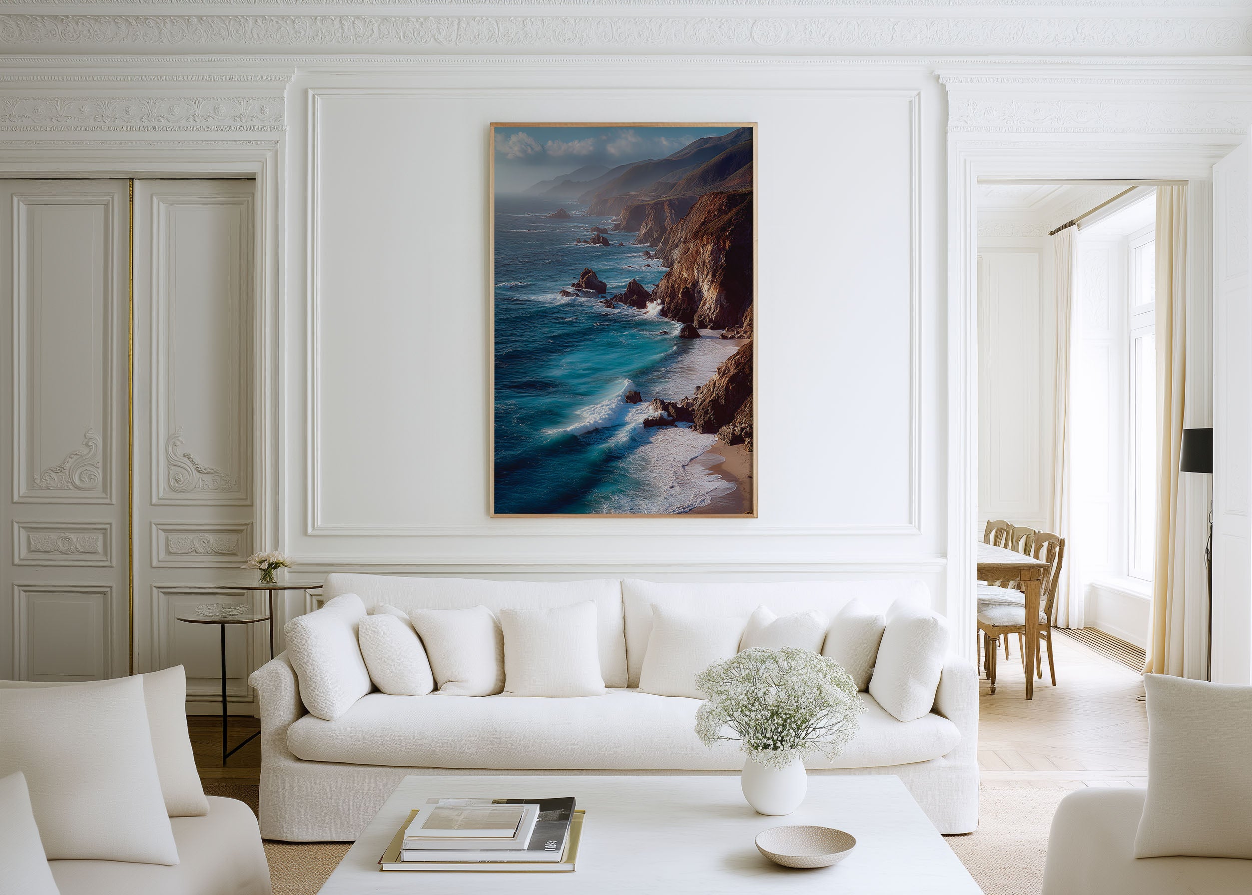 Big Sur Coastline Wall Art Print | California Pacific Ocean Photography | Highway 1 Coastal Cliffs Landscape Poster | West Coast Nature Print | Beach Home Decor