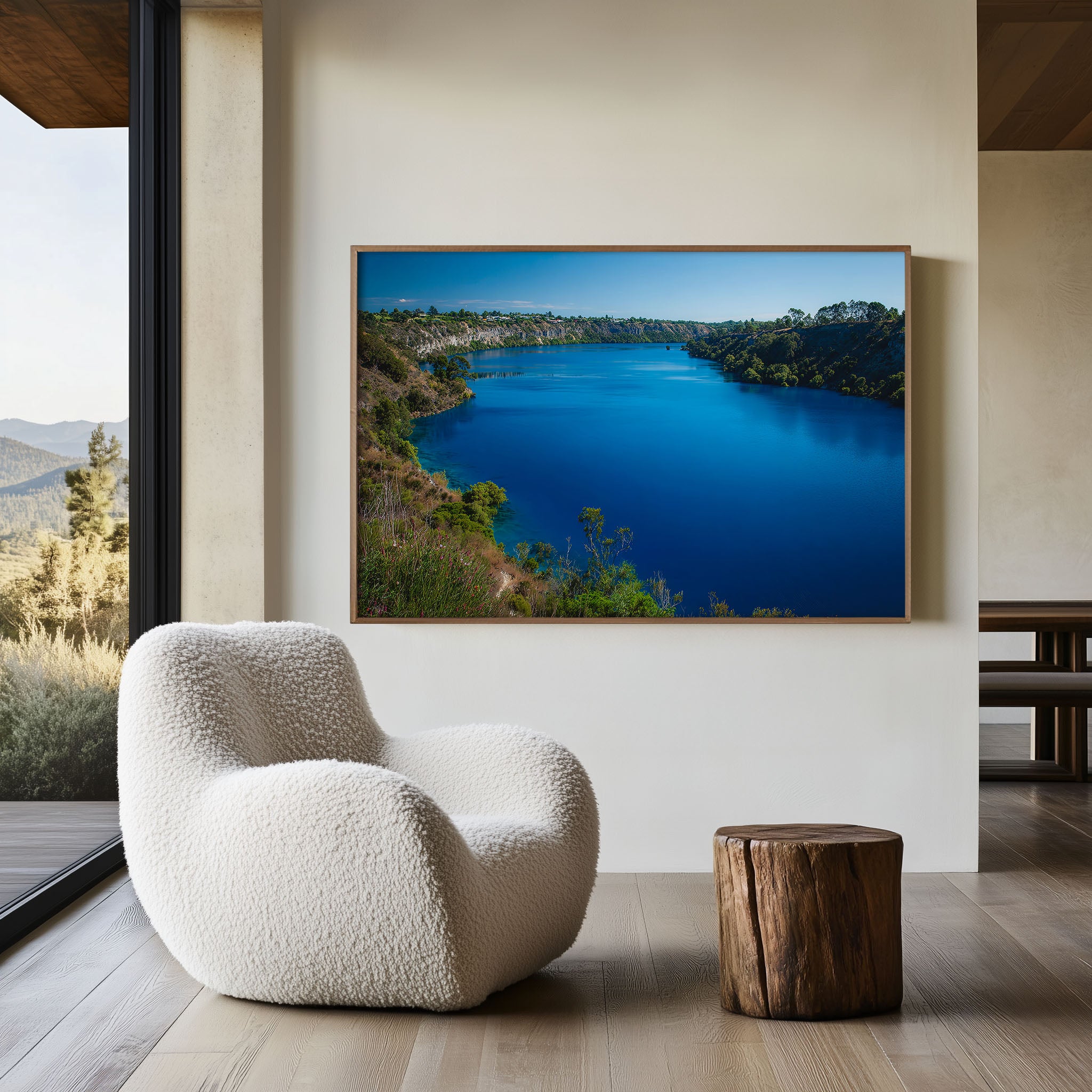 Blue Lake Mount Gambier Wall Art Print | South Australia Poster