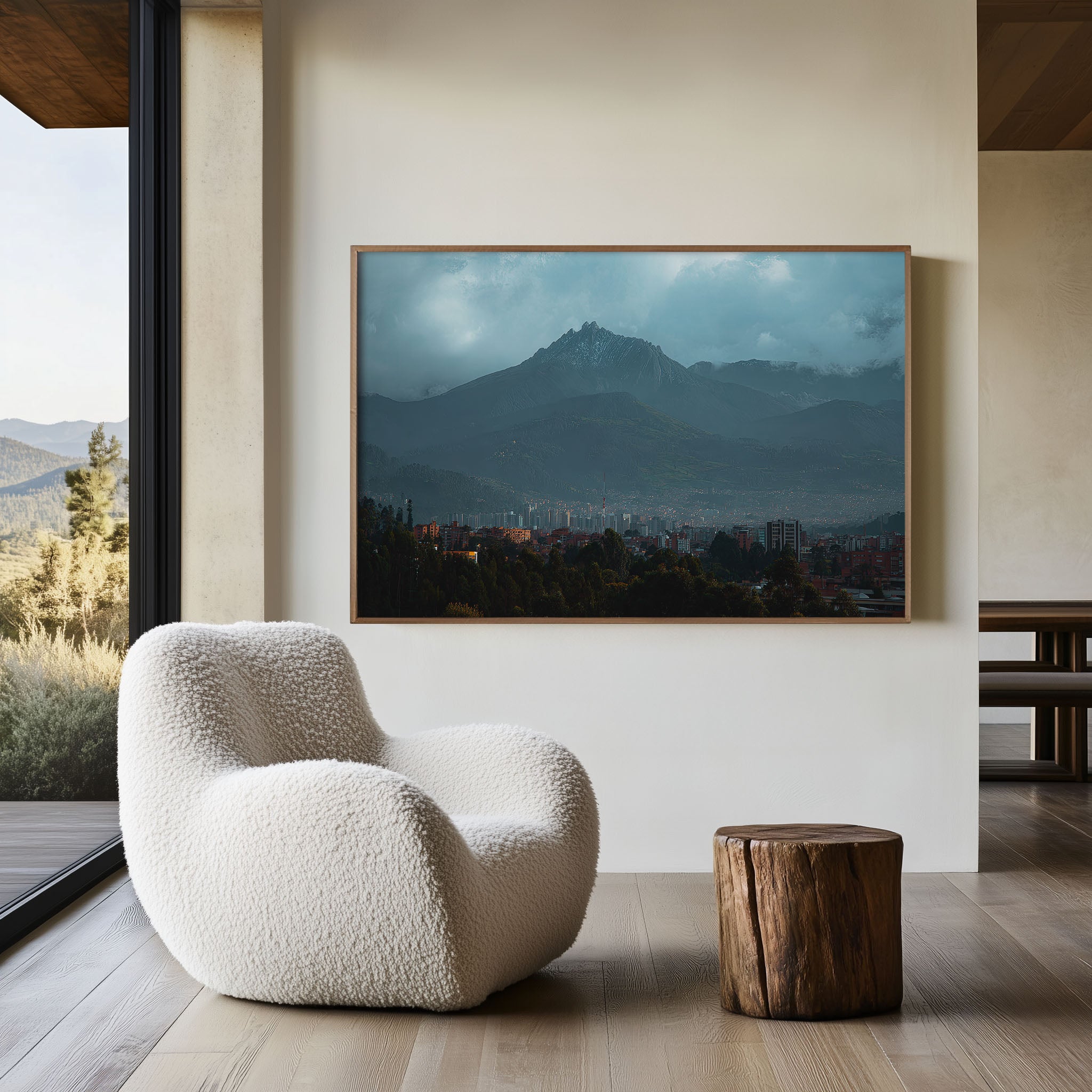 Bogotá City Skyline & Andes Mountains Wall Art Print – Moody Colombia Landscape Photography, South America Cityscape Poster