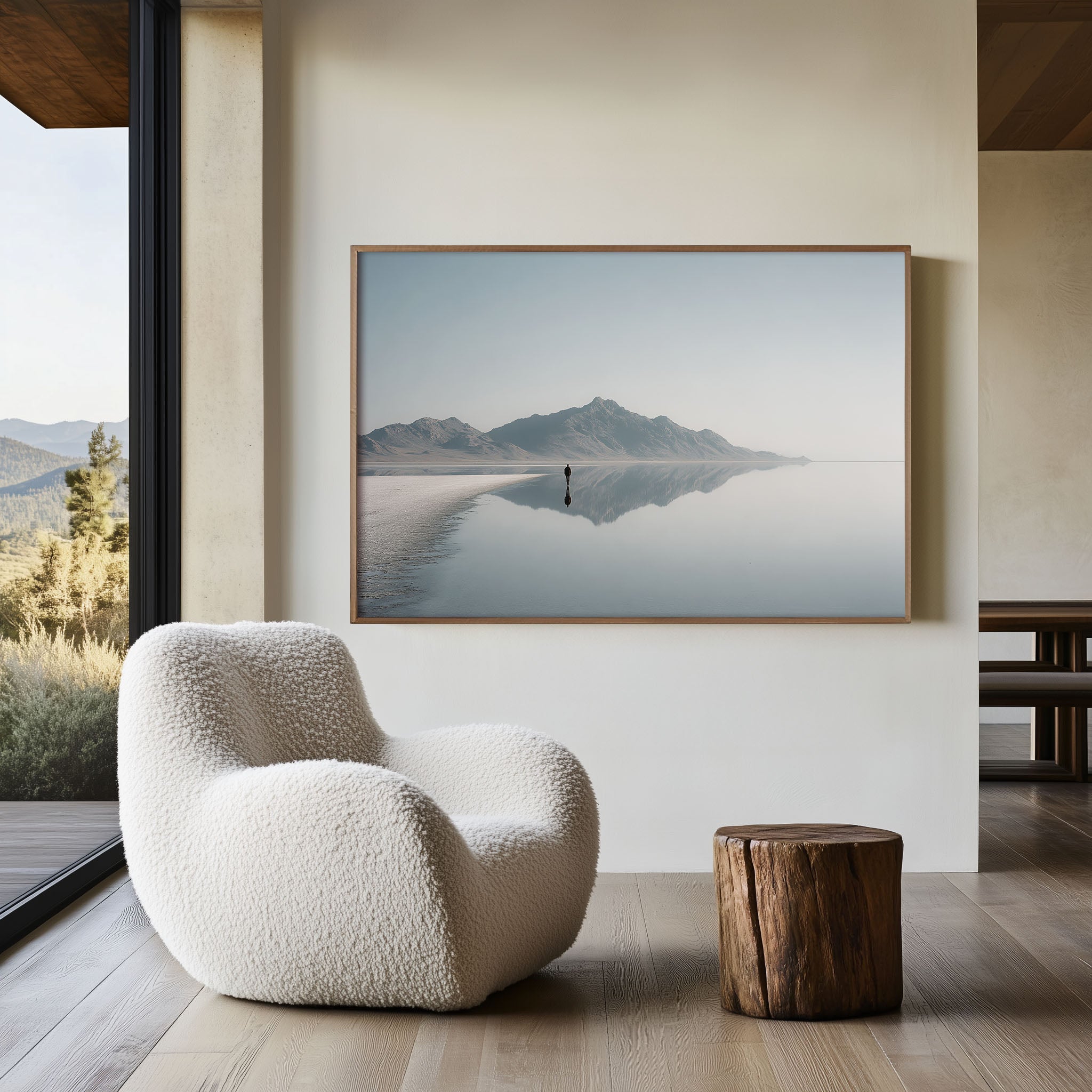 Bonneville Salt Flats Utah Minimalist Wall Art Print