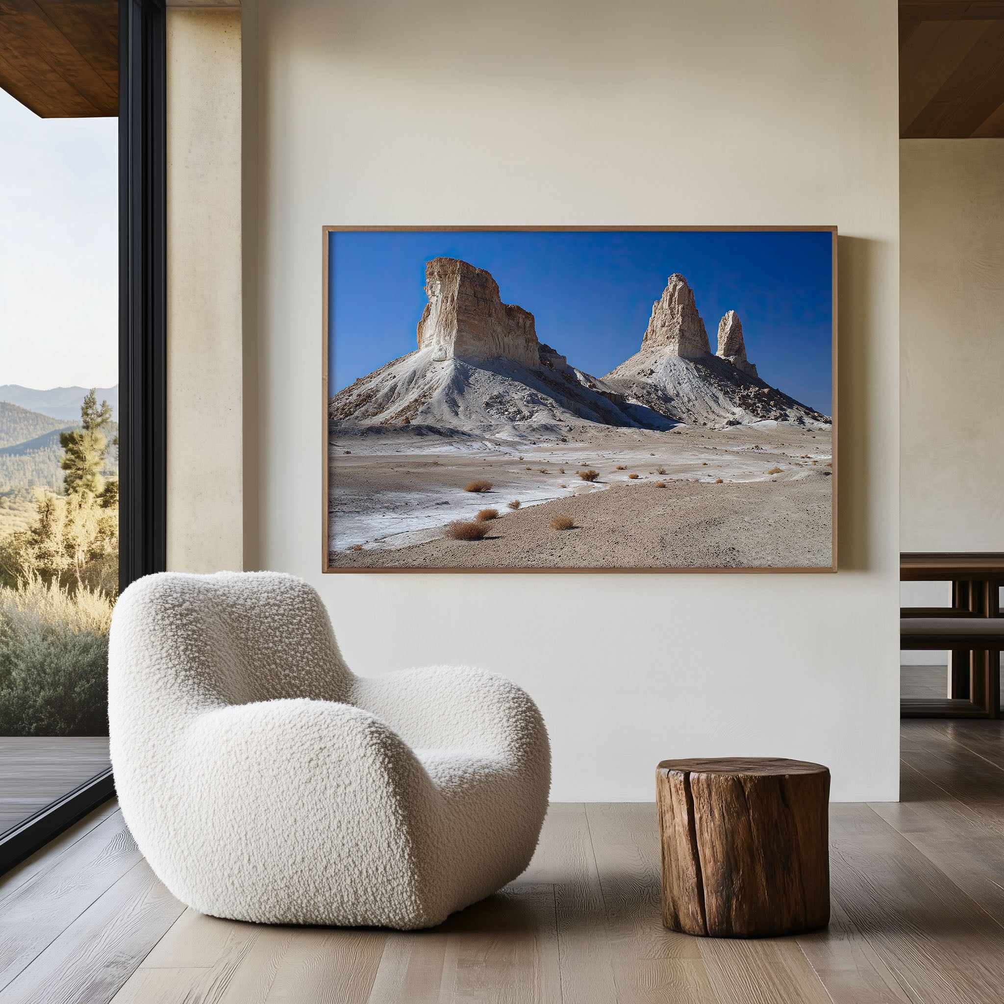 Bozzhyra Chalk Mountains Wall Art Print – Kazakhstan Desert