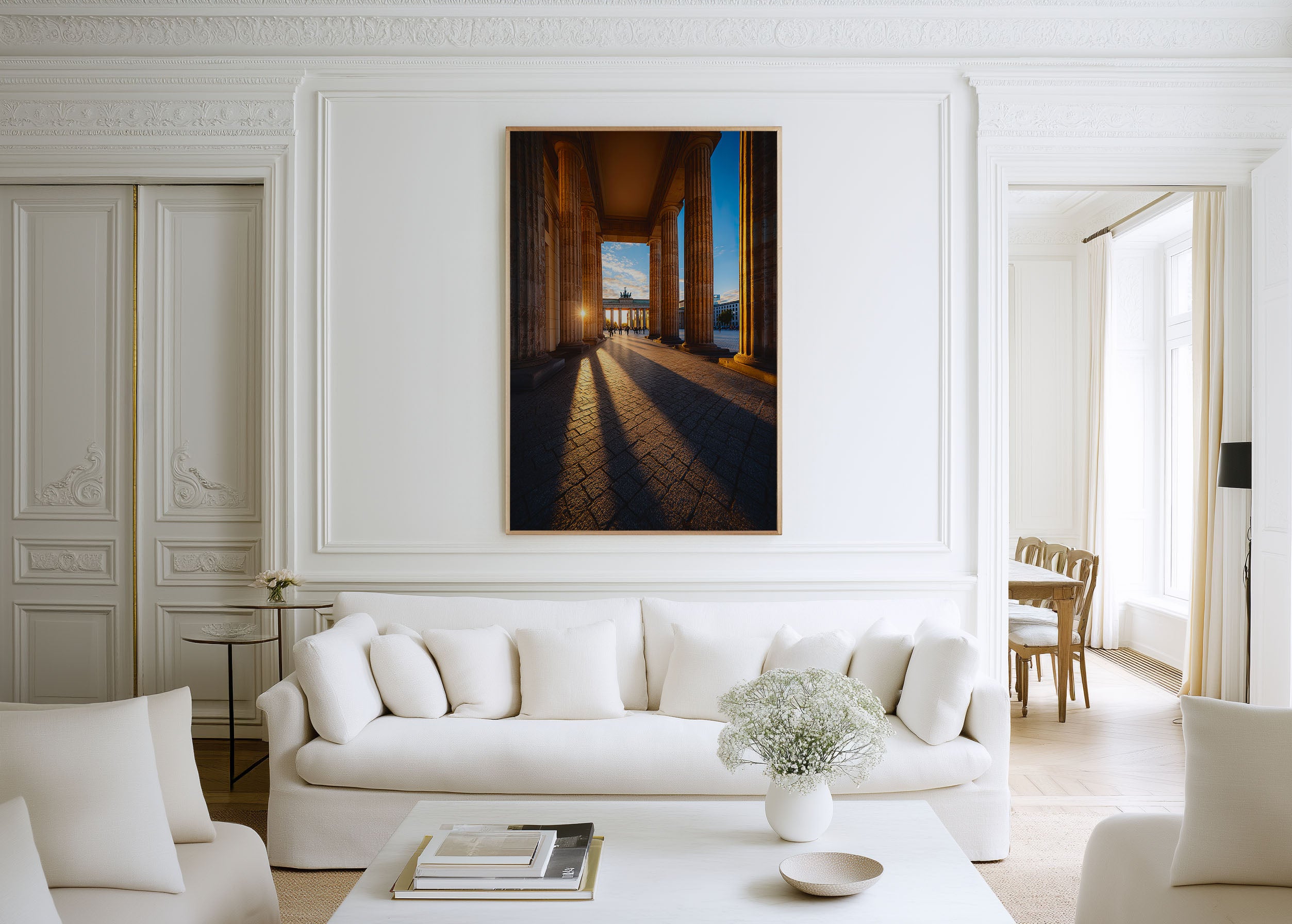Brandenburg Gate Sunset Wall Art – Berlin Architecture Canvas Print, Golden Hour City Decor