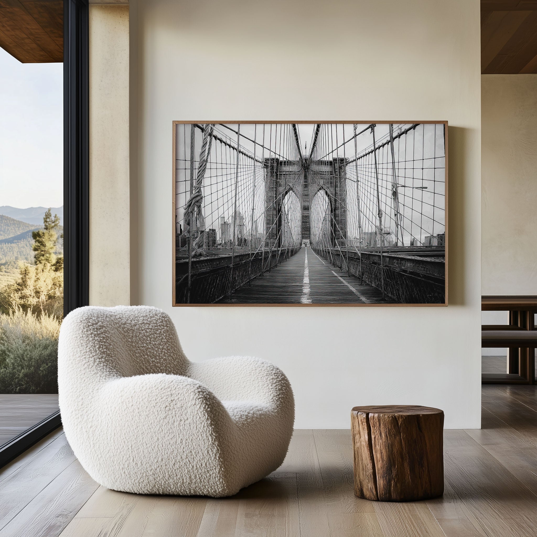 Brooklyn Bridge Wall Art Print 2 – Black and White New York Photography