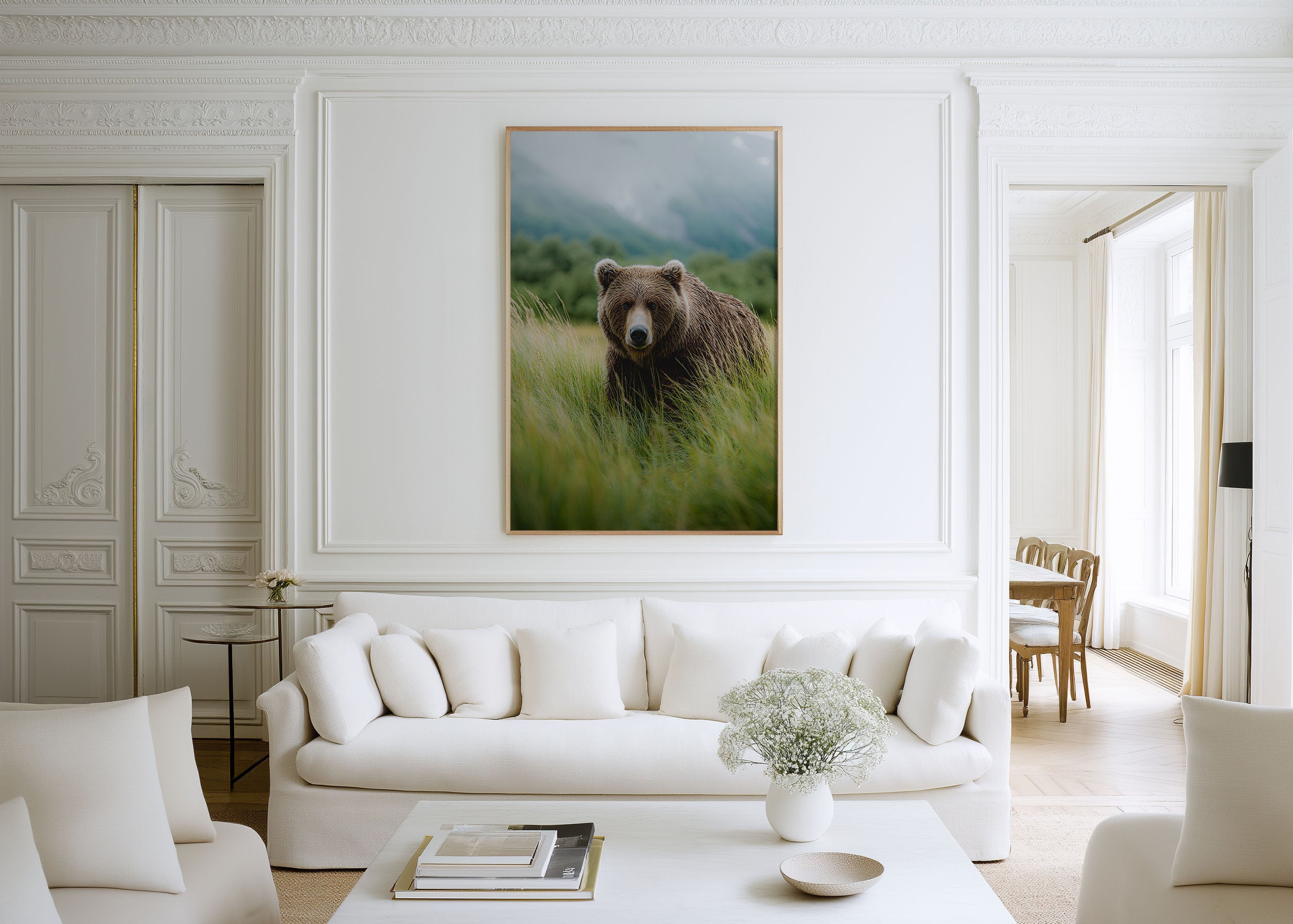 Brown Bear Wall Art Print – Wilderness Nature Wildlife Canvas & Framed Forest Landscape Decor