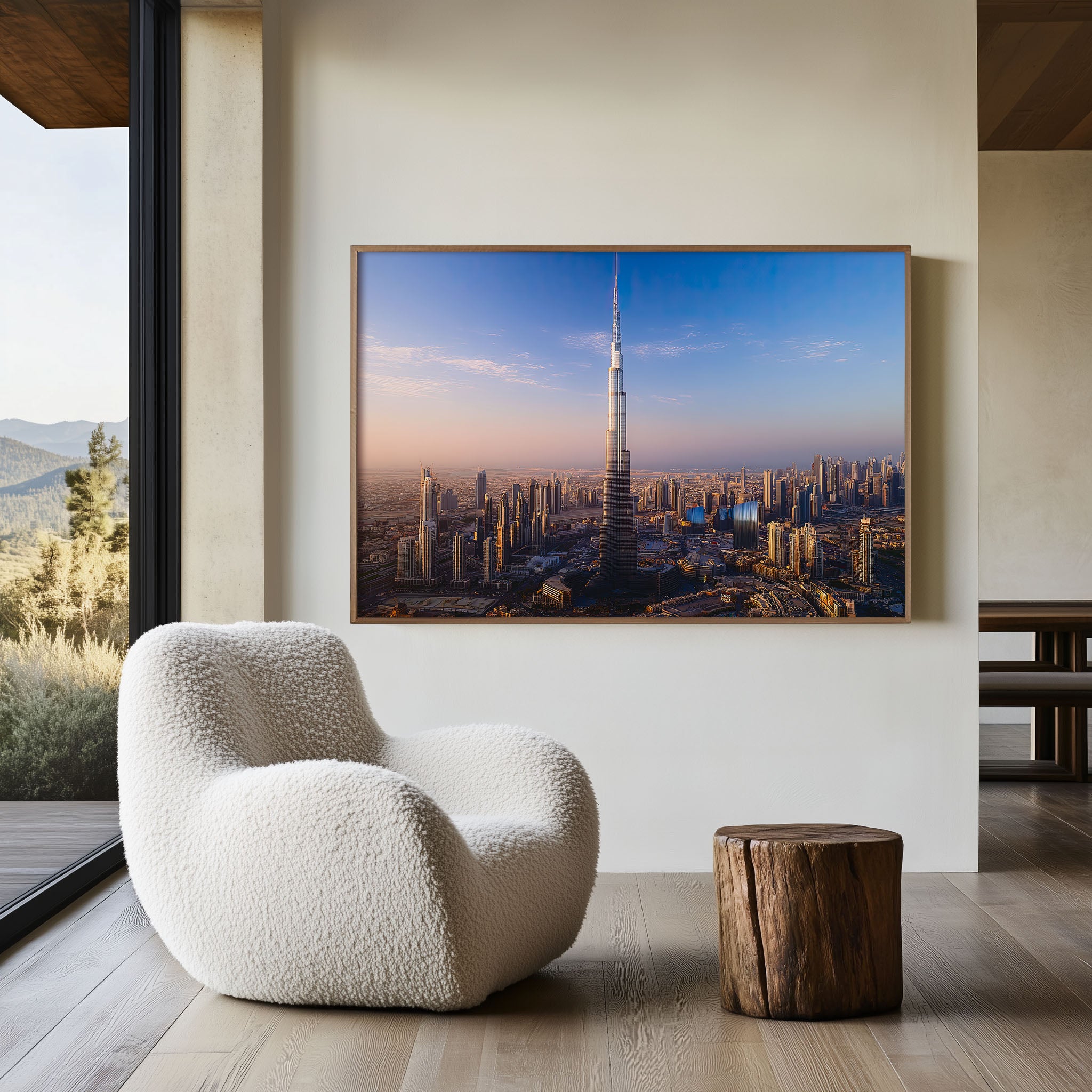 Burj Khalifa Dubai Skyline Wall Art Print – UAE Cityscape Architecture Photography