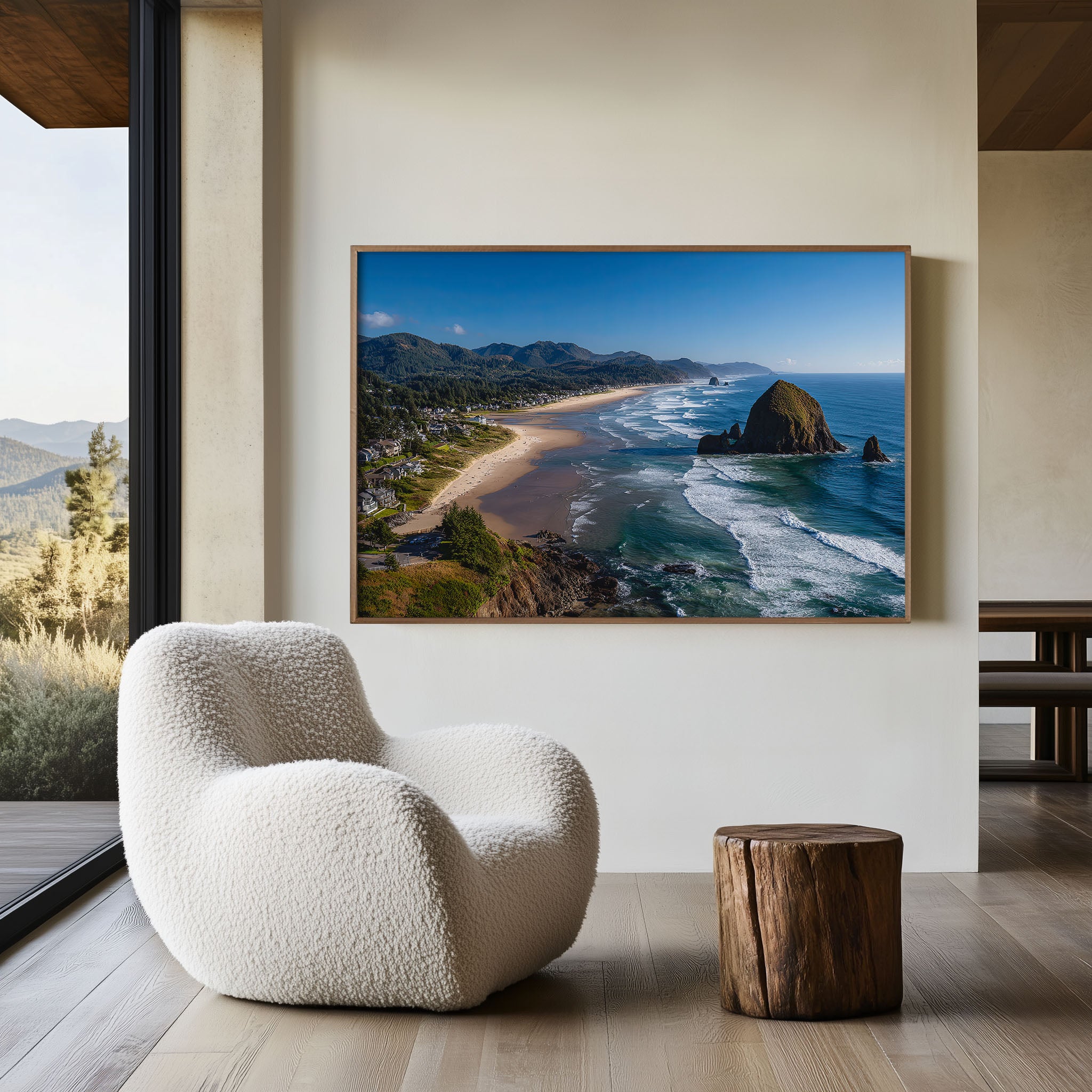 Cannon Beach Oregon Wall Art – Haystack Rock Coastal Landscape Print