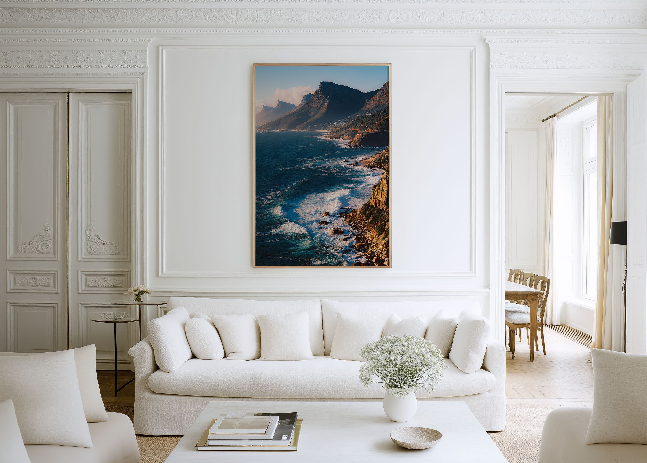Cape Peninsula Wall Art Print | Cape Town South Africa Coastal Photography | Twelve Apostles Mountain Landscape Poster | African Ocean Nature Print | Coastal Home Decor