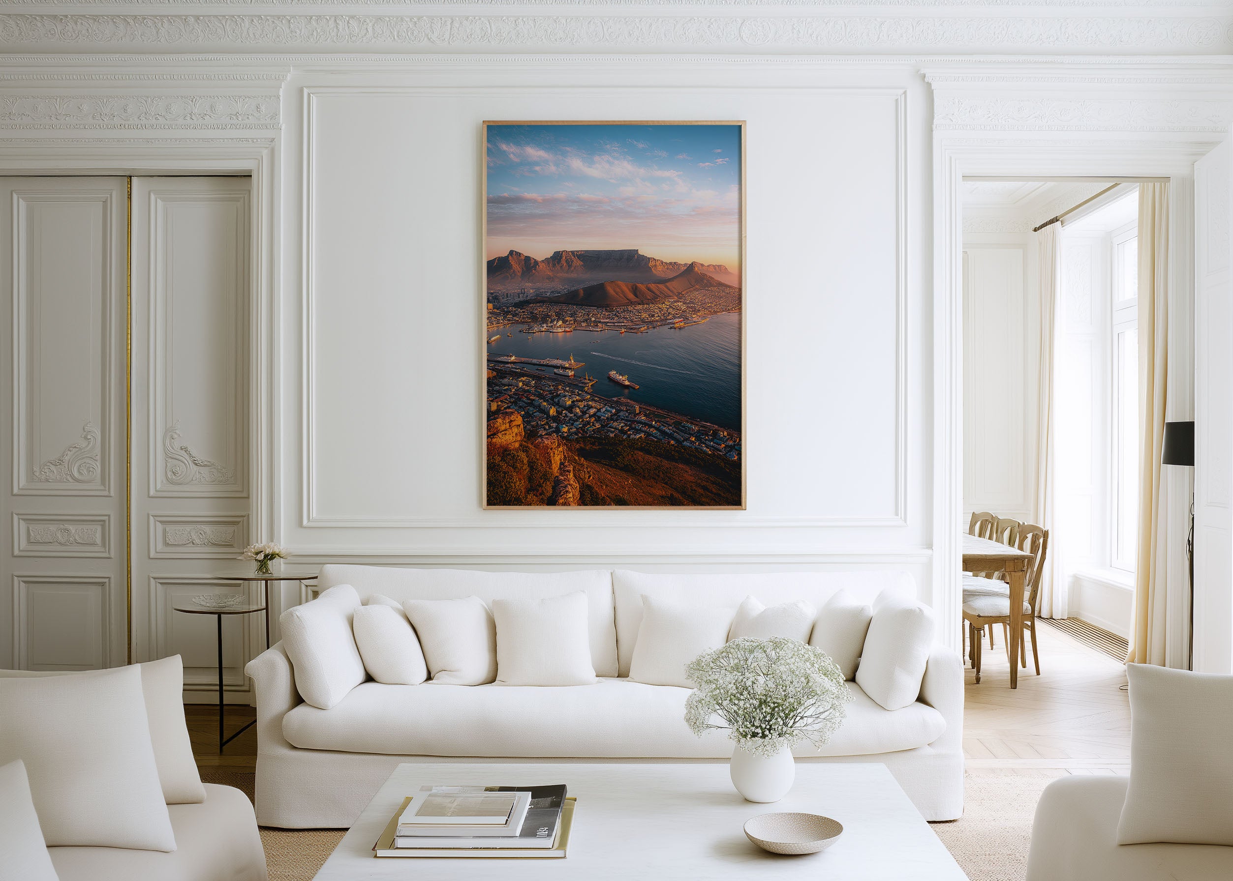 Cape Town Wall Art Print | Table Mountain Coastal City Photography