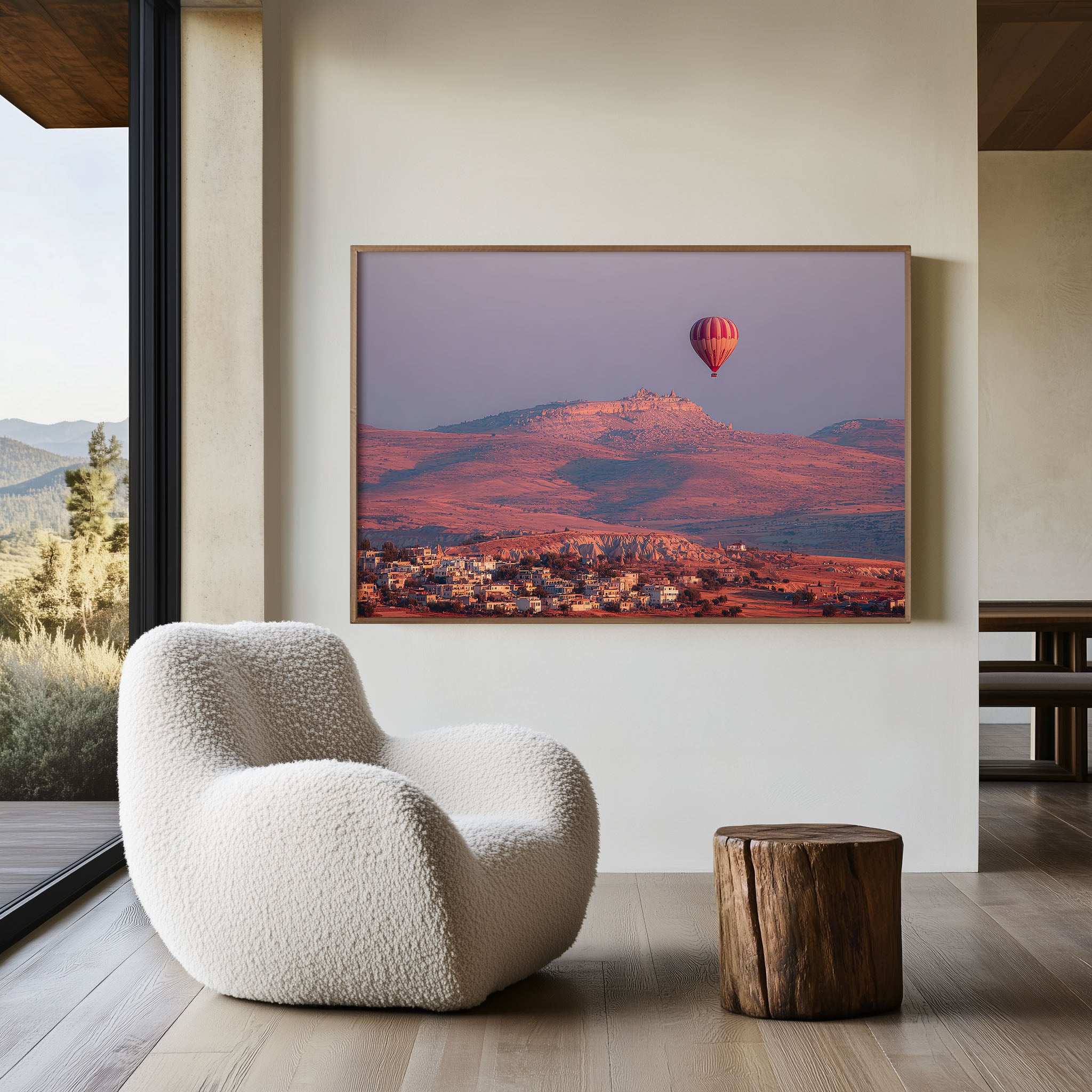 Cappadocia Turkey Hot Air Balloon Print | Sunrise Landscape Wall Art