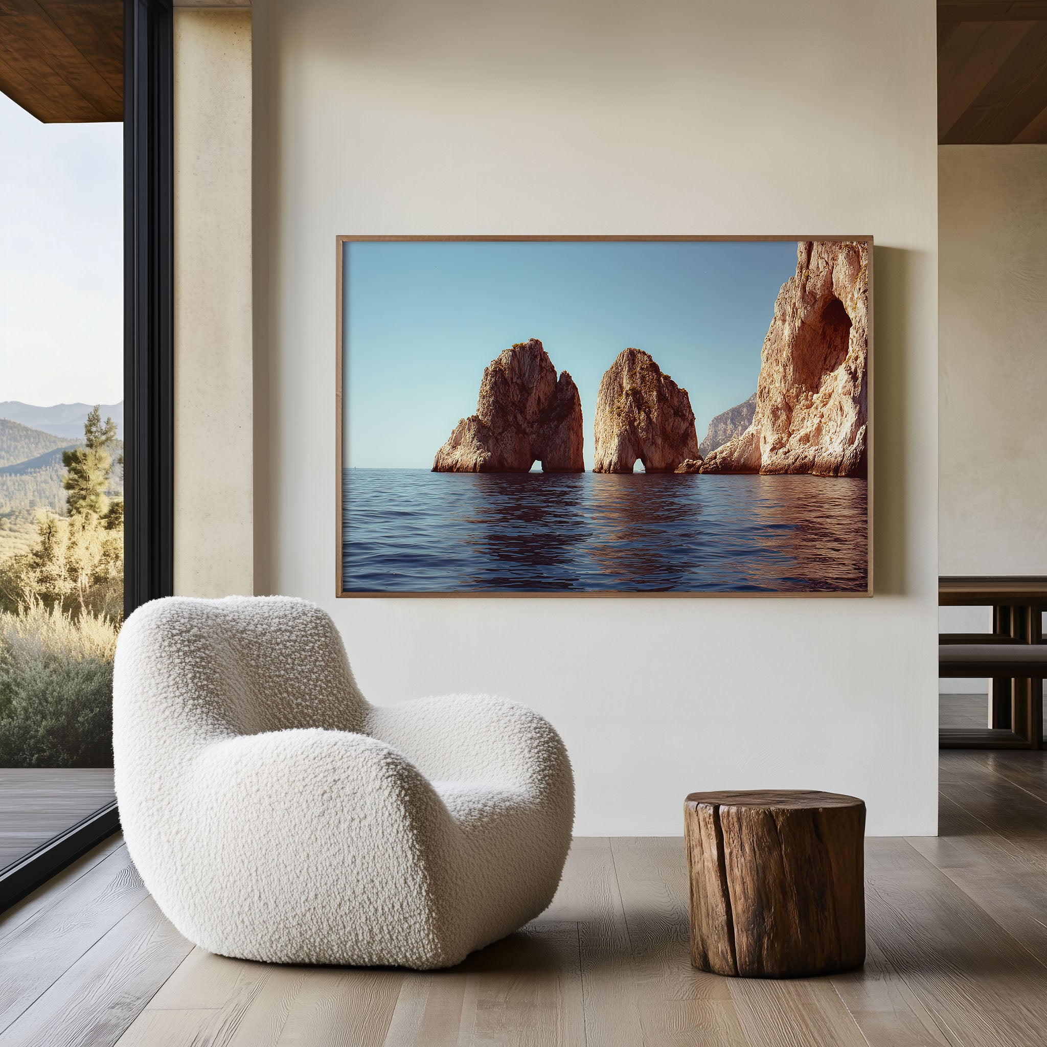 Capri Faraglioni Rocks Wall Art – Italy Mediterranean Sea Coastal Landscape