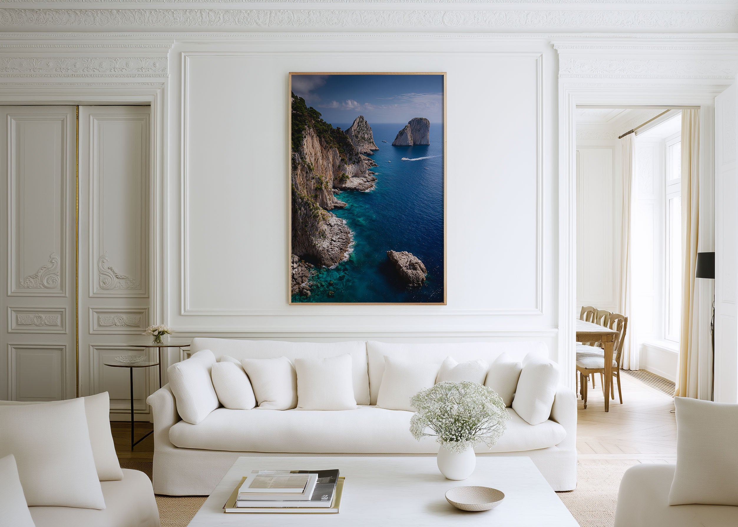 Capri Island Faraglioni Rocks Coastal Wall Art | Italian Riviera Ocean Landscape Print | Luxury Travel Photography