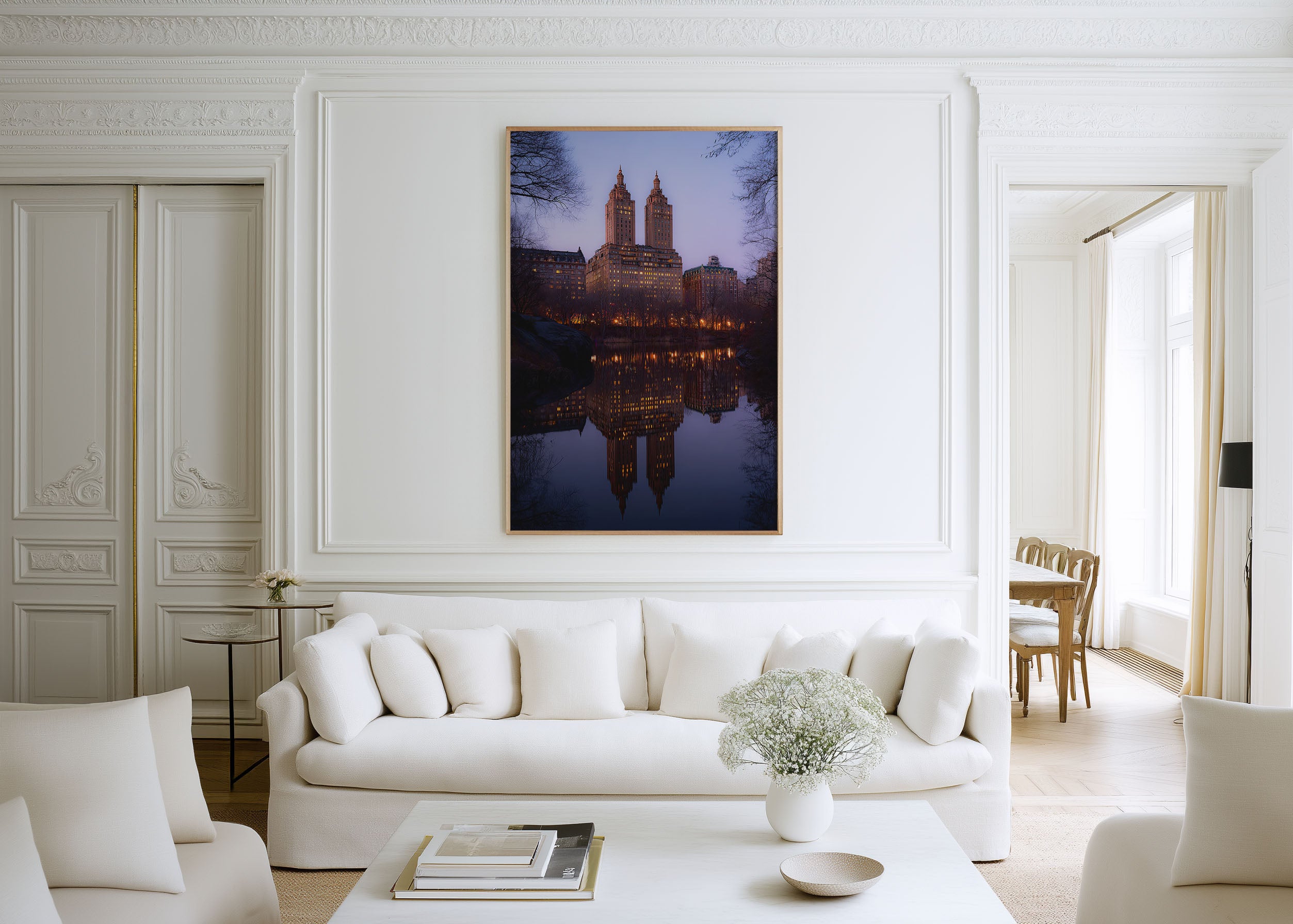 Central Park Lake Reflection New York City Wall Art | Manhattan Skyline Dusk Print | NYC Travel Photography