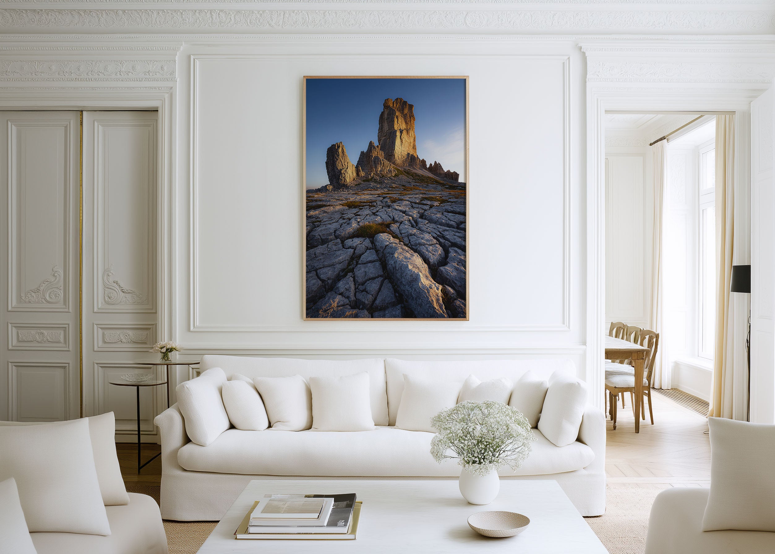 Cinque Torri Dolomites Print | Italian Alps Rock Tower Wall Art | Dolomites Golden Hour Landscape Photography Poster