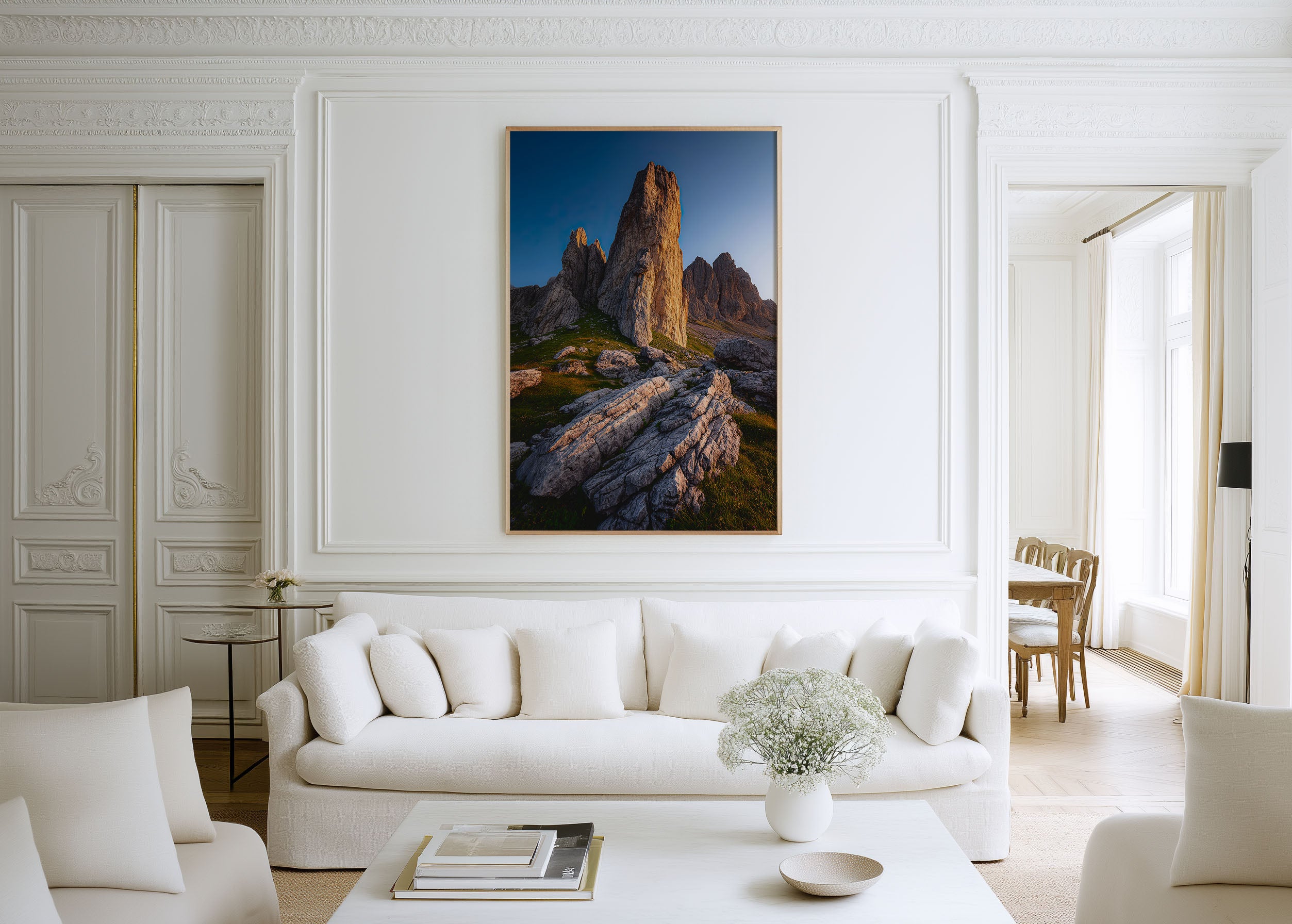 Cinque Torri Rock Spire Dolomites Print | Italian Alps Sunset Wall Art | Dolomites Rock Tower Alpine Landscape Photography Poster
