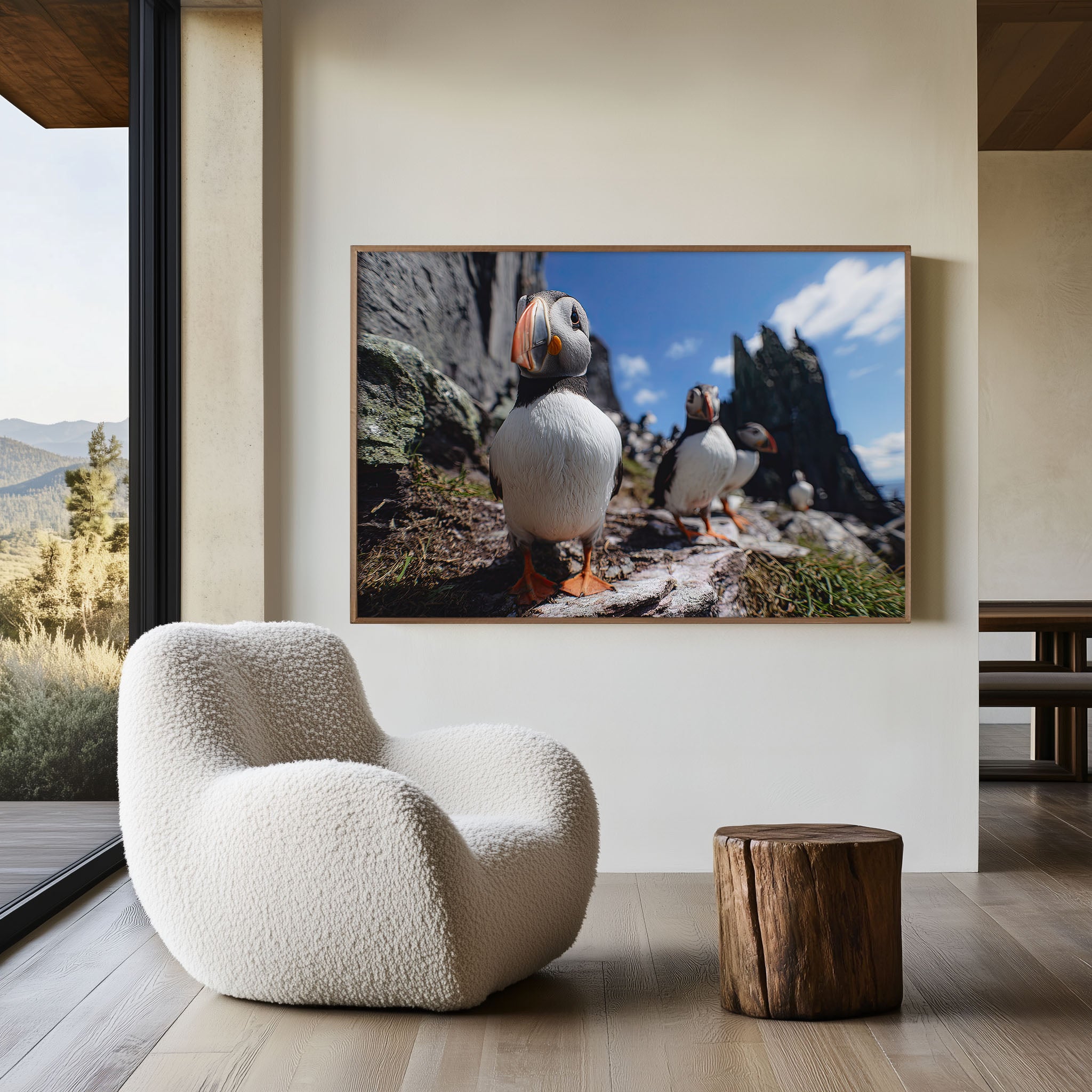 Skellig Puffins Wall Art Print – Coastal Wildlife Photography