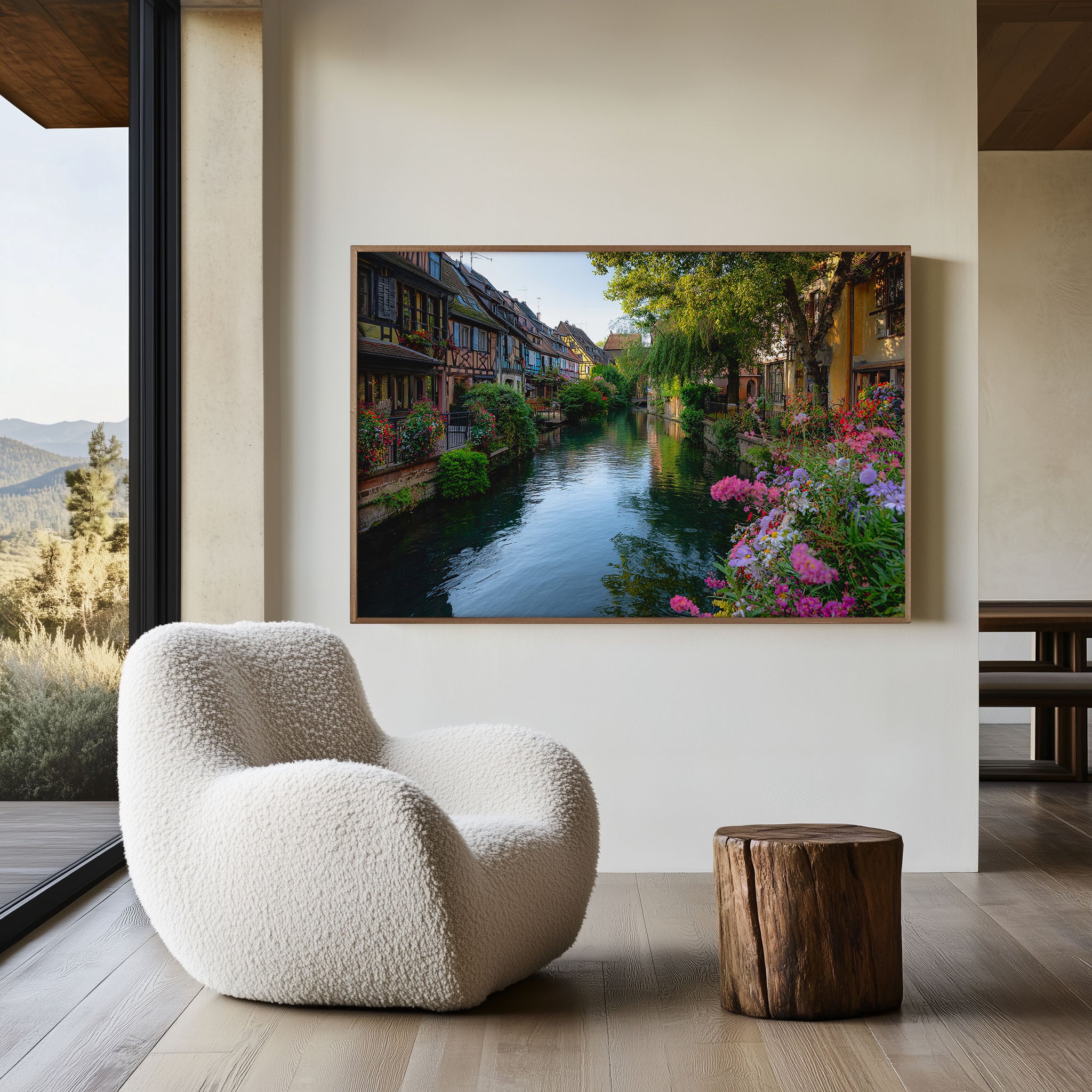 Colmar Little Venice Wall Art Print – France Canal Cityscape Canvas