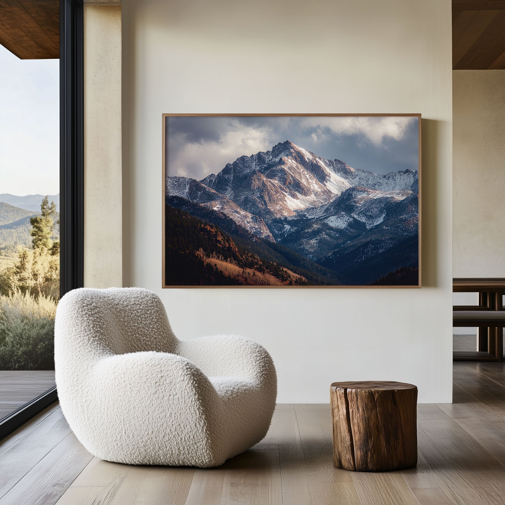 Colorado Rockies Snow Mountain Wall Art Print – Dramatic Alpine Landscape Photography