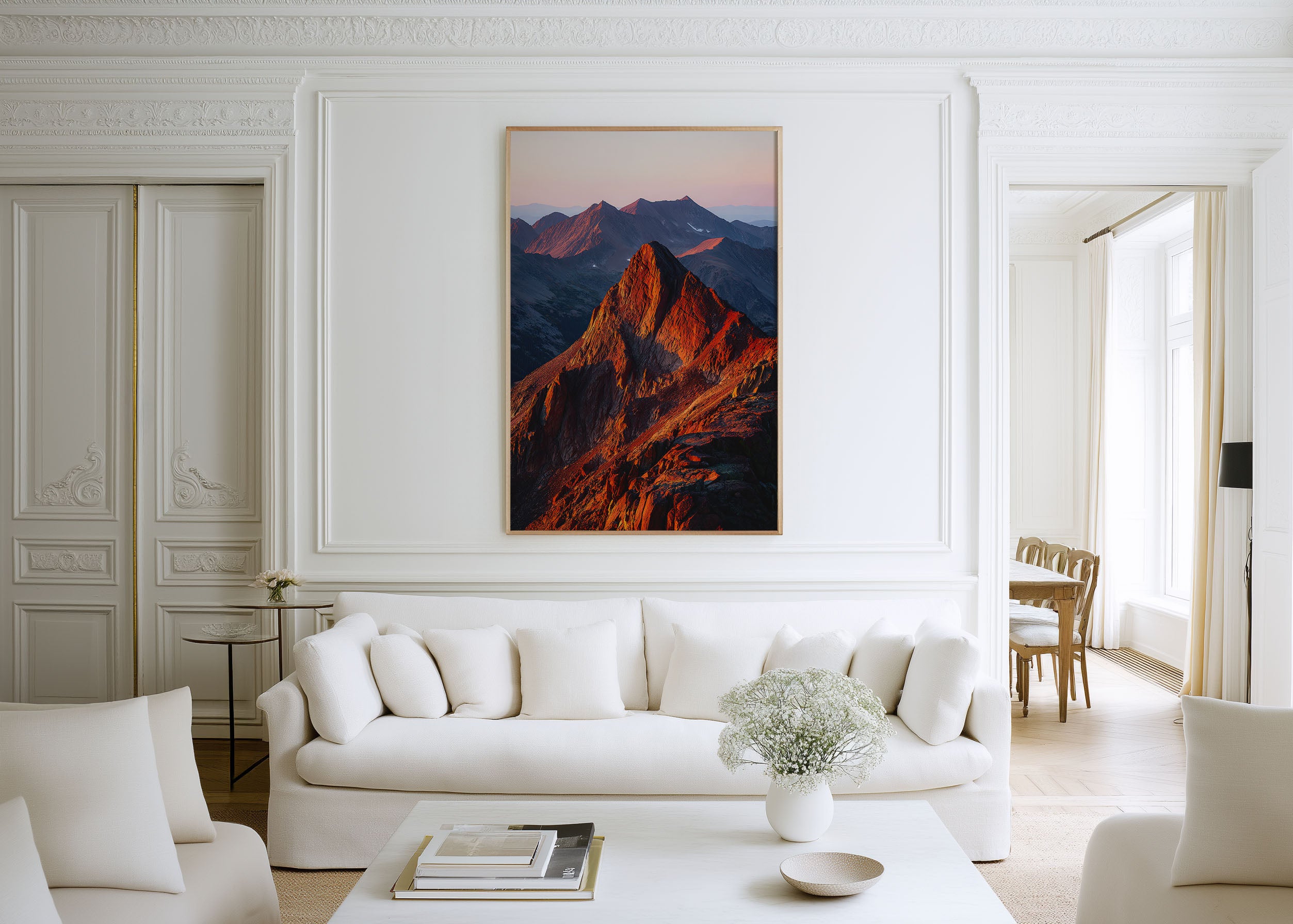 Colorado Rocky Mountains Alpenglow Print | Rocky Mountain Sunset Wall Art | Colorado Peaks Landscape Photography Poster