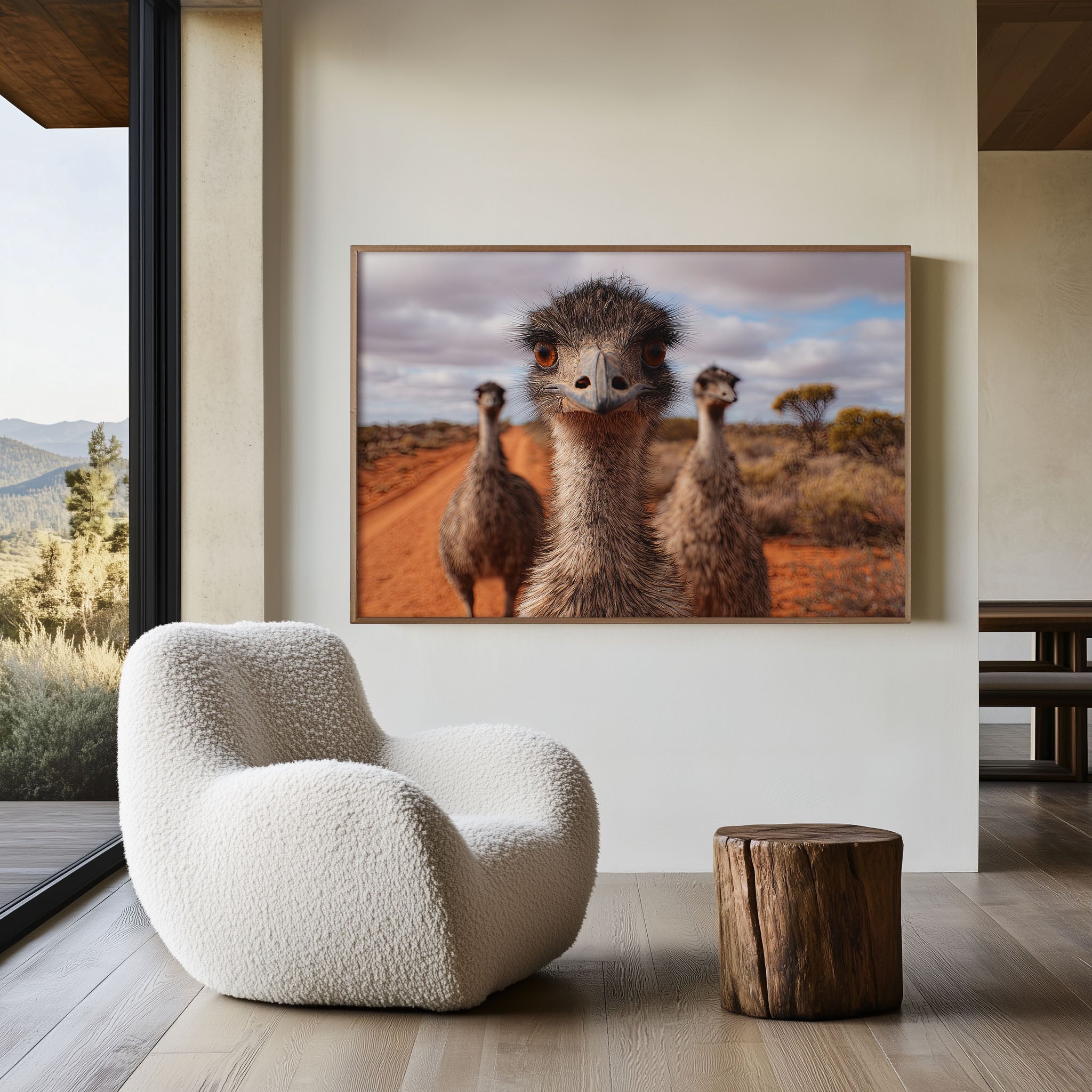 Curious Eyes – Emus of the Outback Wall Art Print