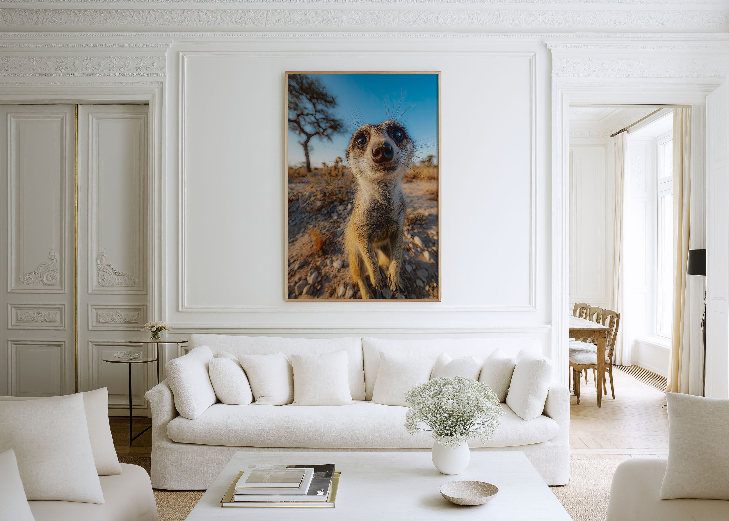 Meerkat Wall Art Print – Cute Wildlife Canvas & Framed Safari Animal Photography Decor