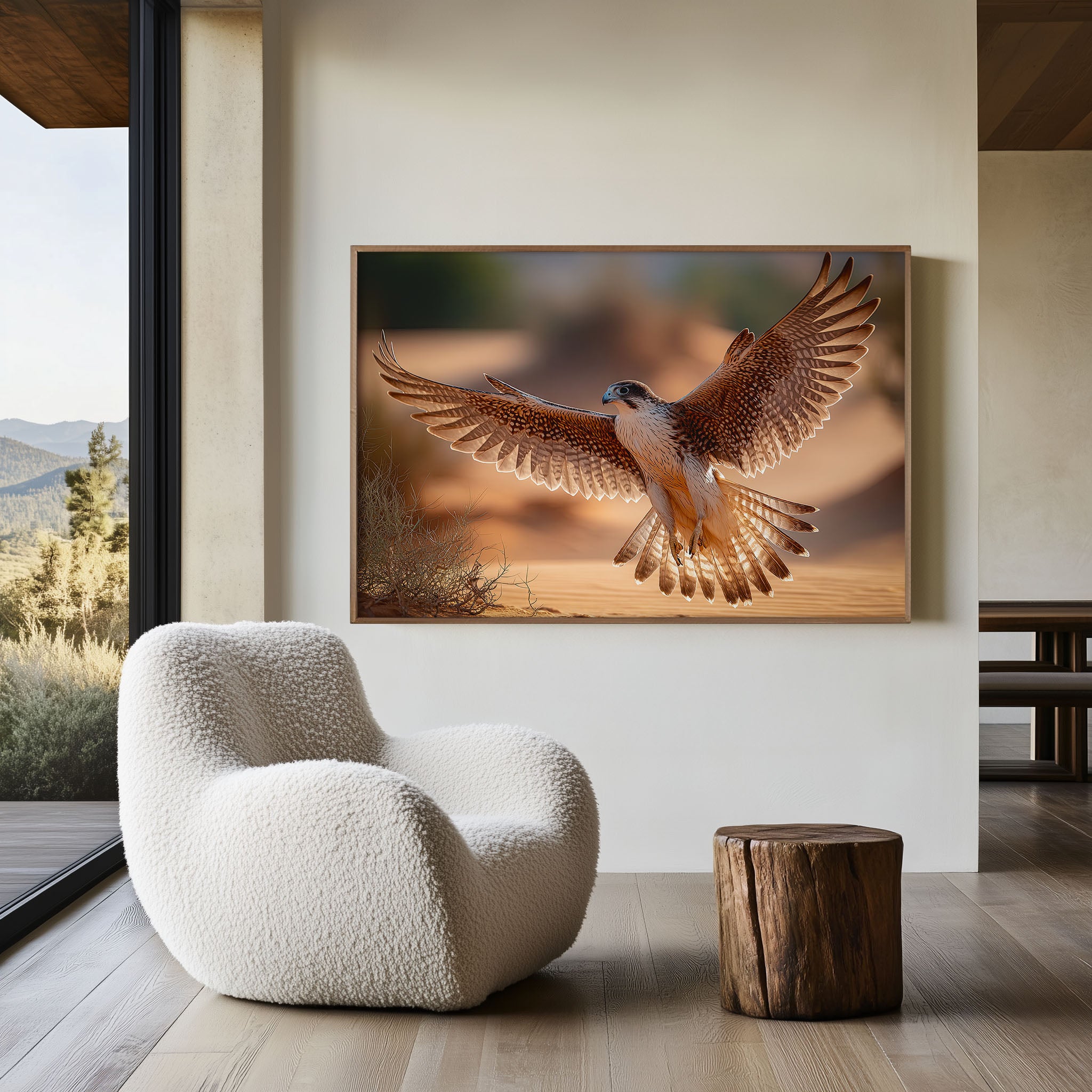 Desert Falcon Wall Art – Dubai Wildlife Photography Print