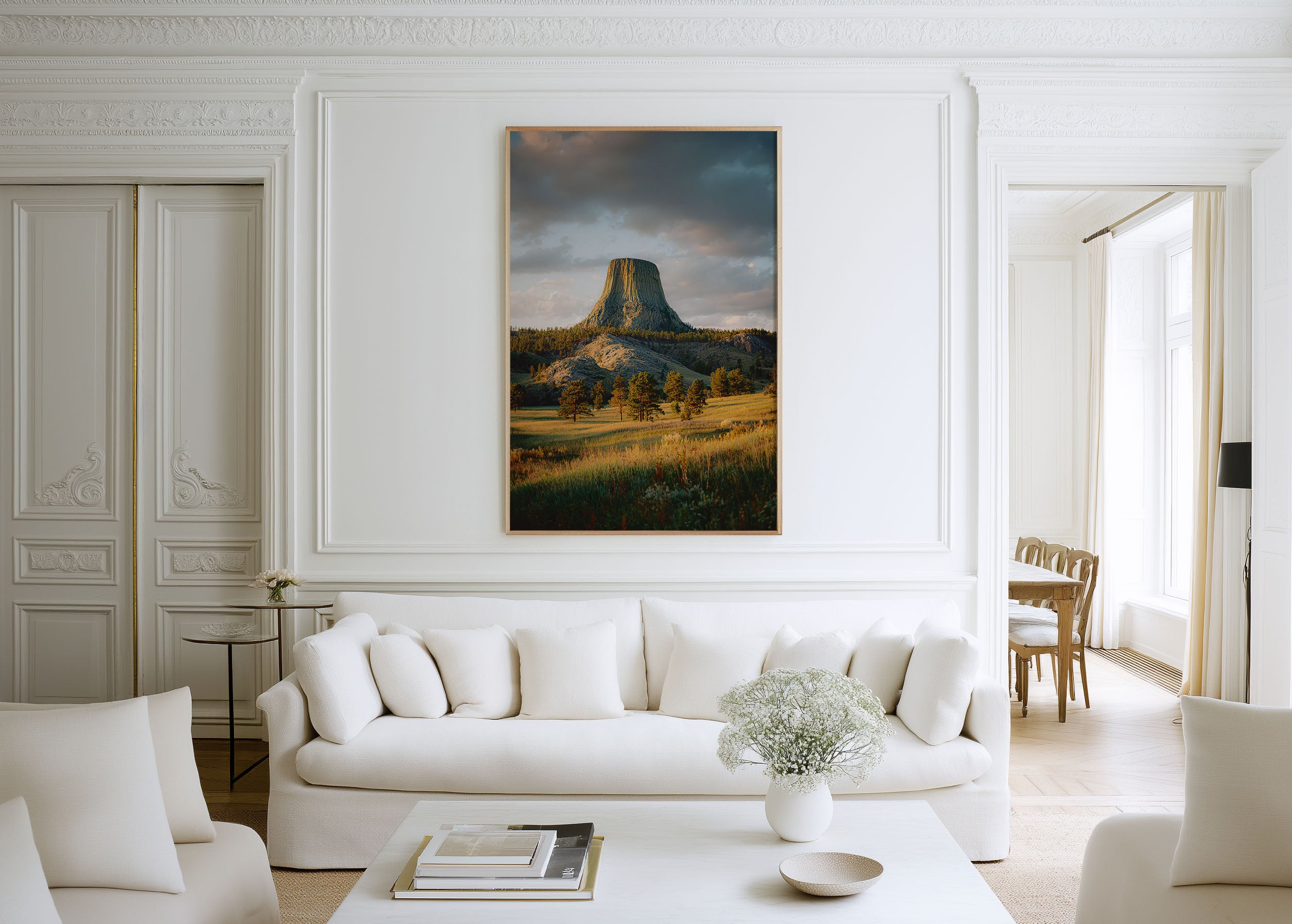 Devils Tower Landscape Wall Art | Wyoming Monument Nature Print