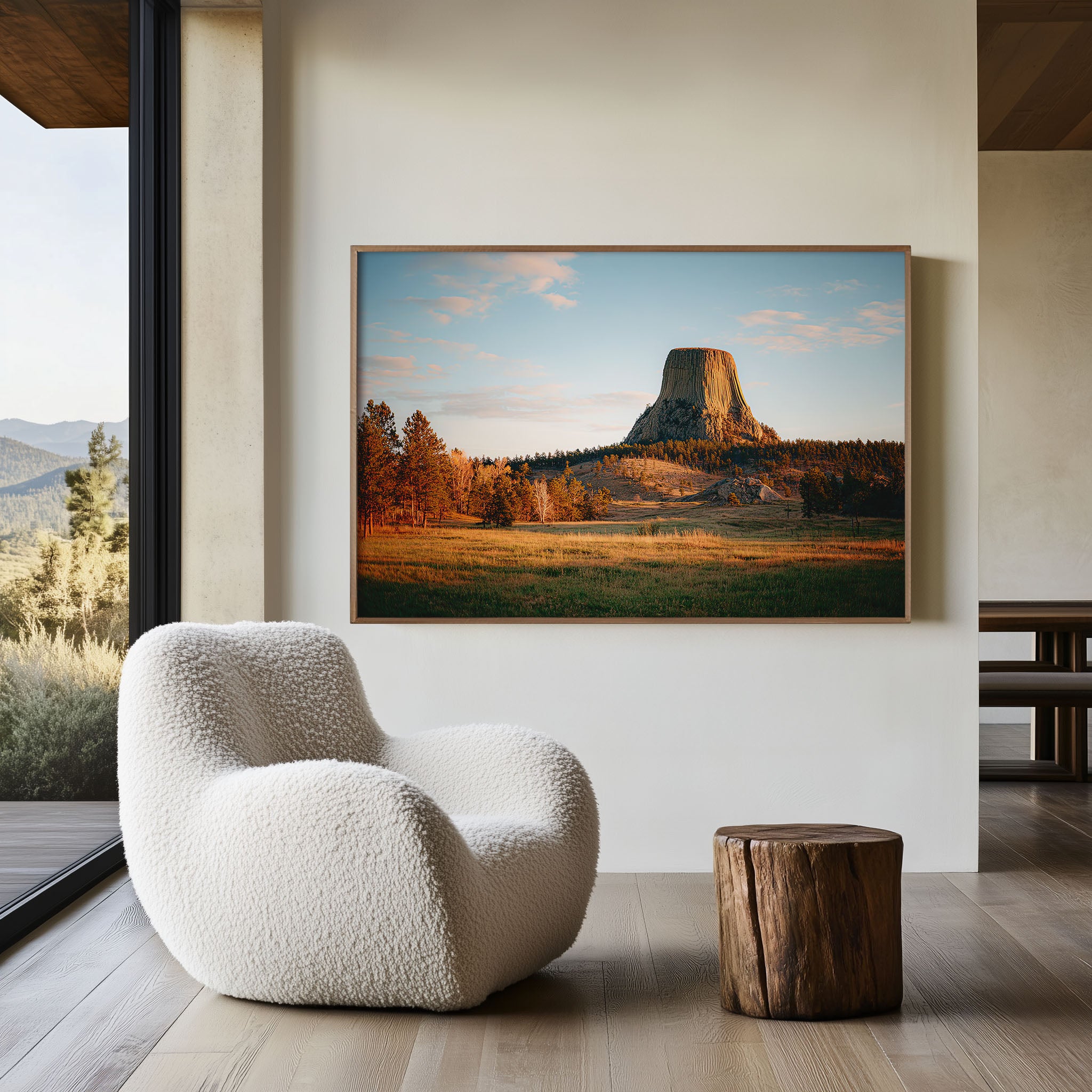 Devils Tower at First Light Wall Art Print