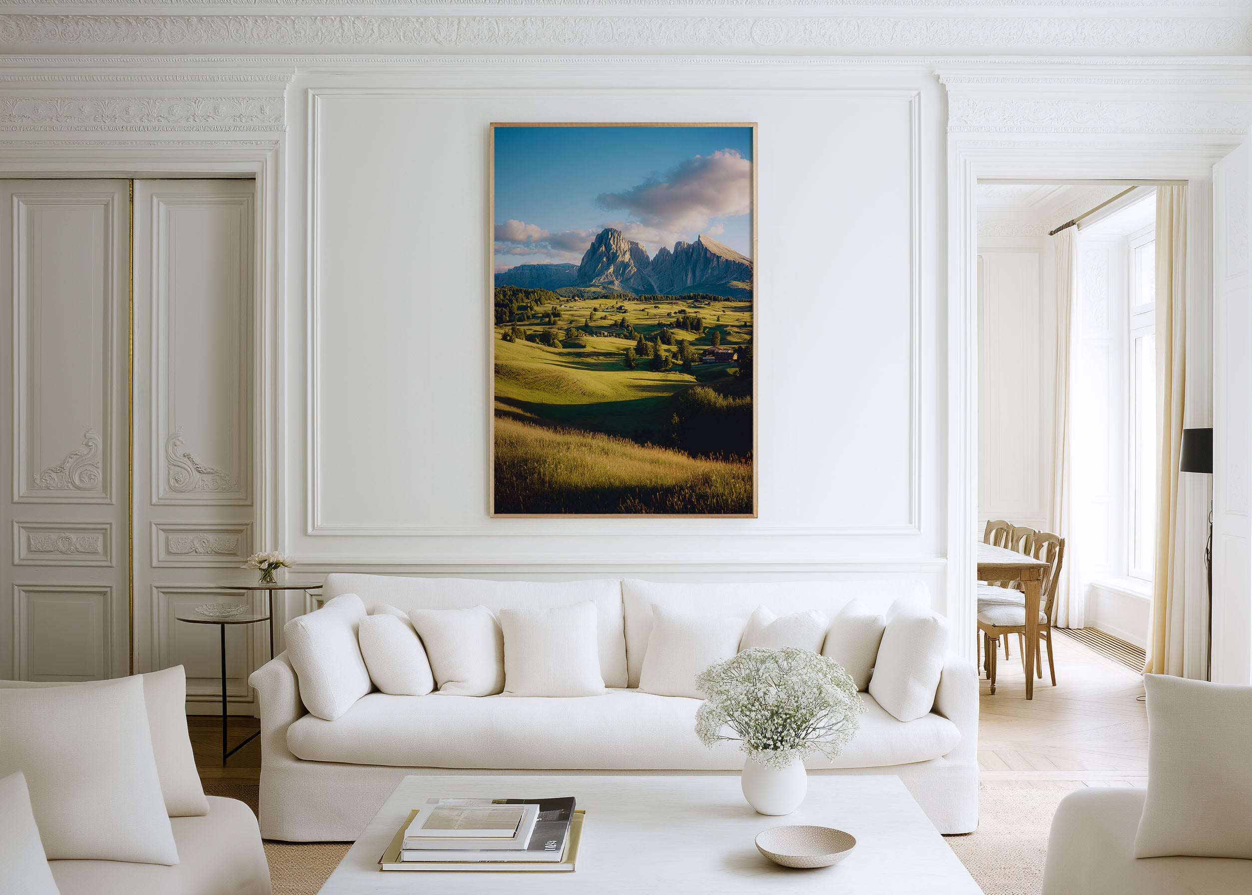 Dolomites Alpine Meadow Wall Art Print | Mountain Landscape Canvas