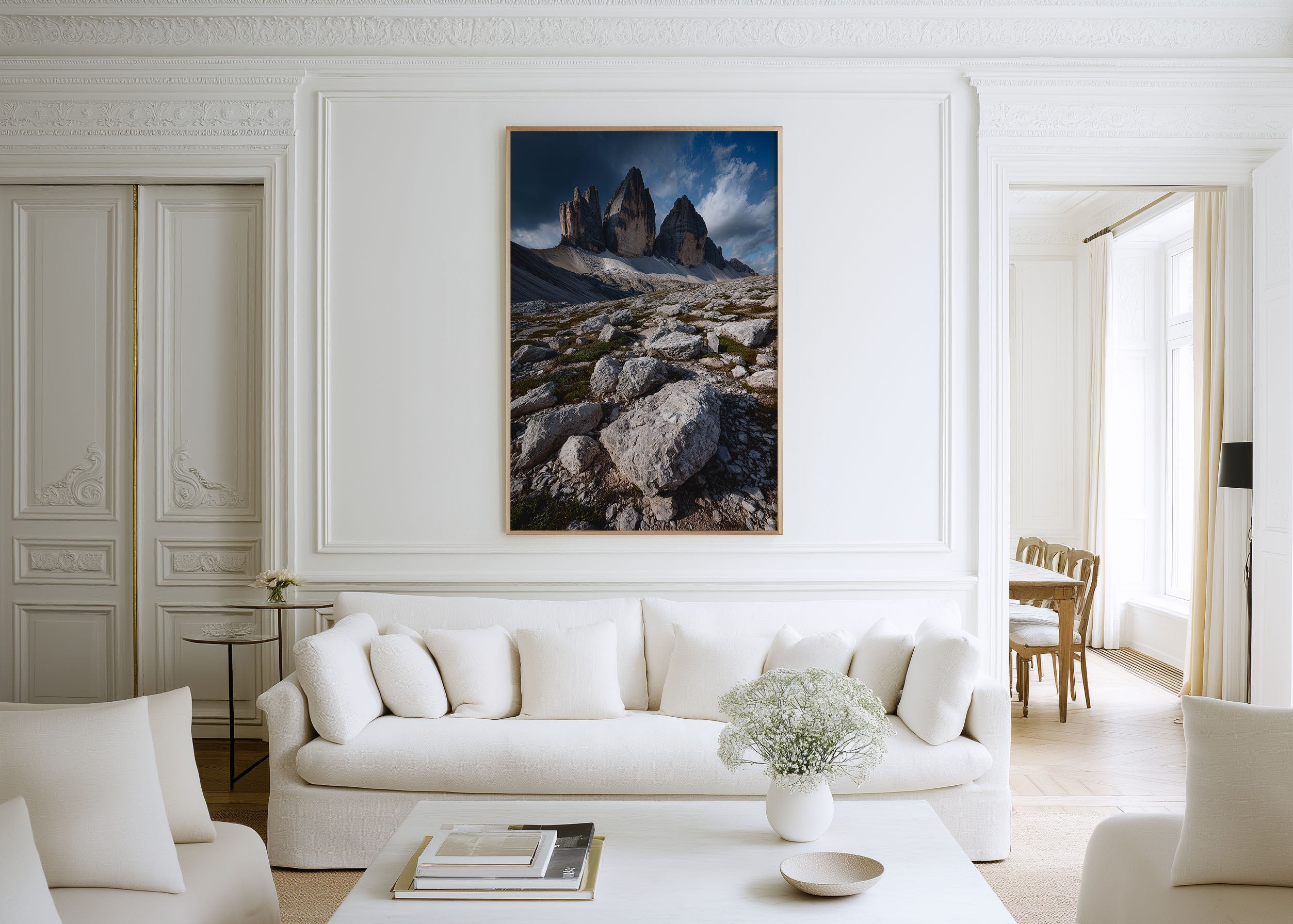 Tre Cime di Lavaredo Dolomites Wall Art | Italian Alps Dramatic Rocky Mountain Landscape Print | Europe Travel Photography