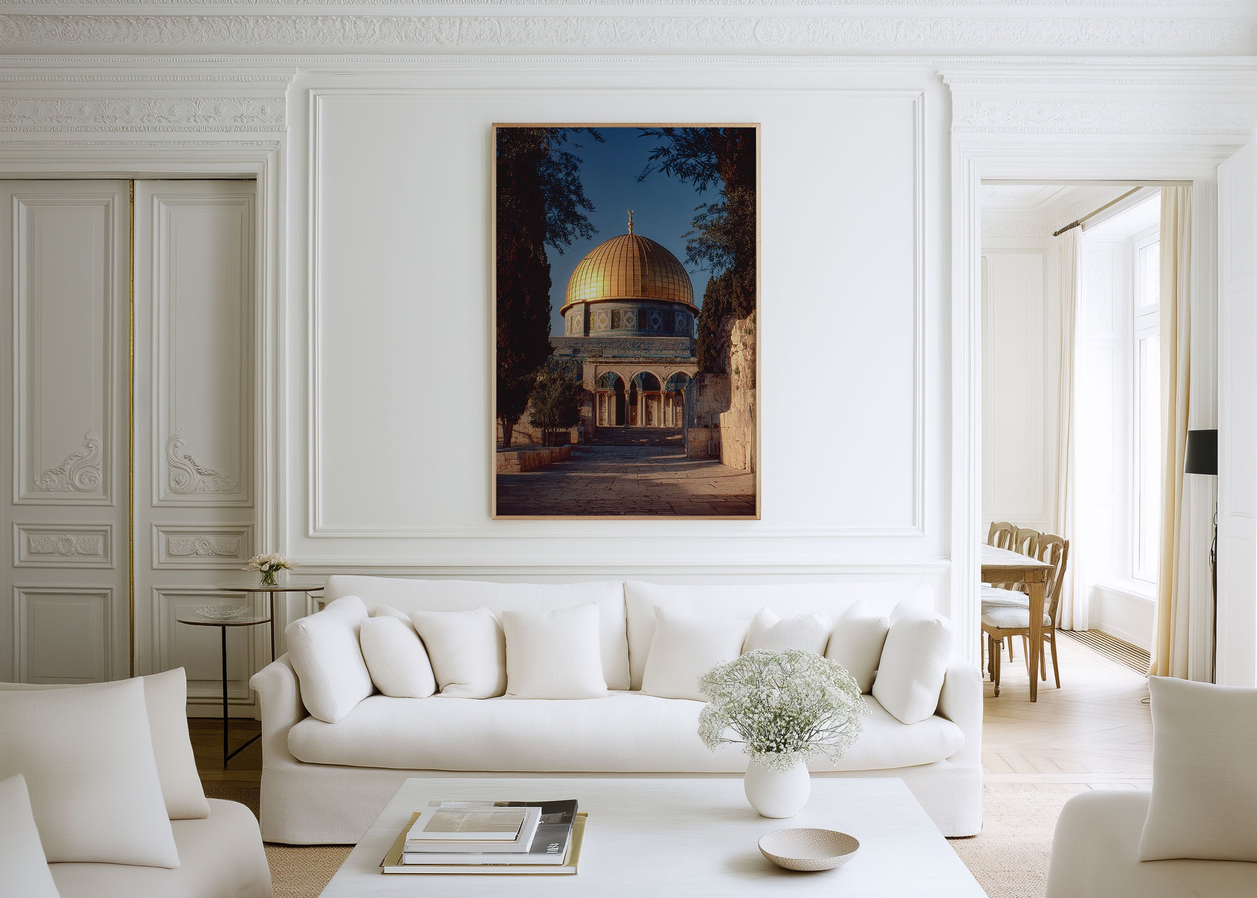Dome of the Rock Wall Art Print | Jerusalem Al-Aqsa Photography | Islamic Architecture Landscape Poster | Holy Land Travel Print | Spiritual Home Decor