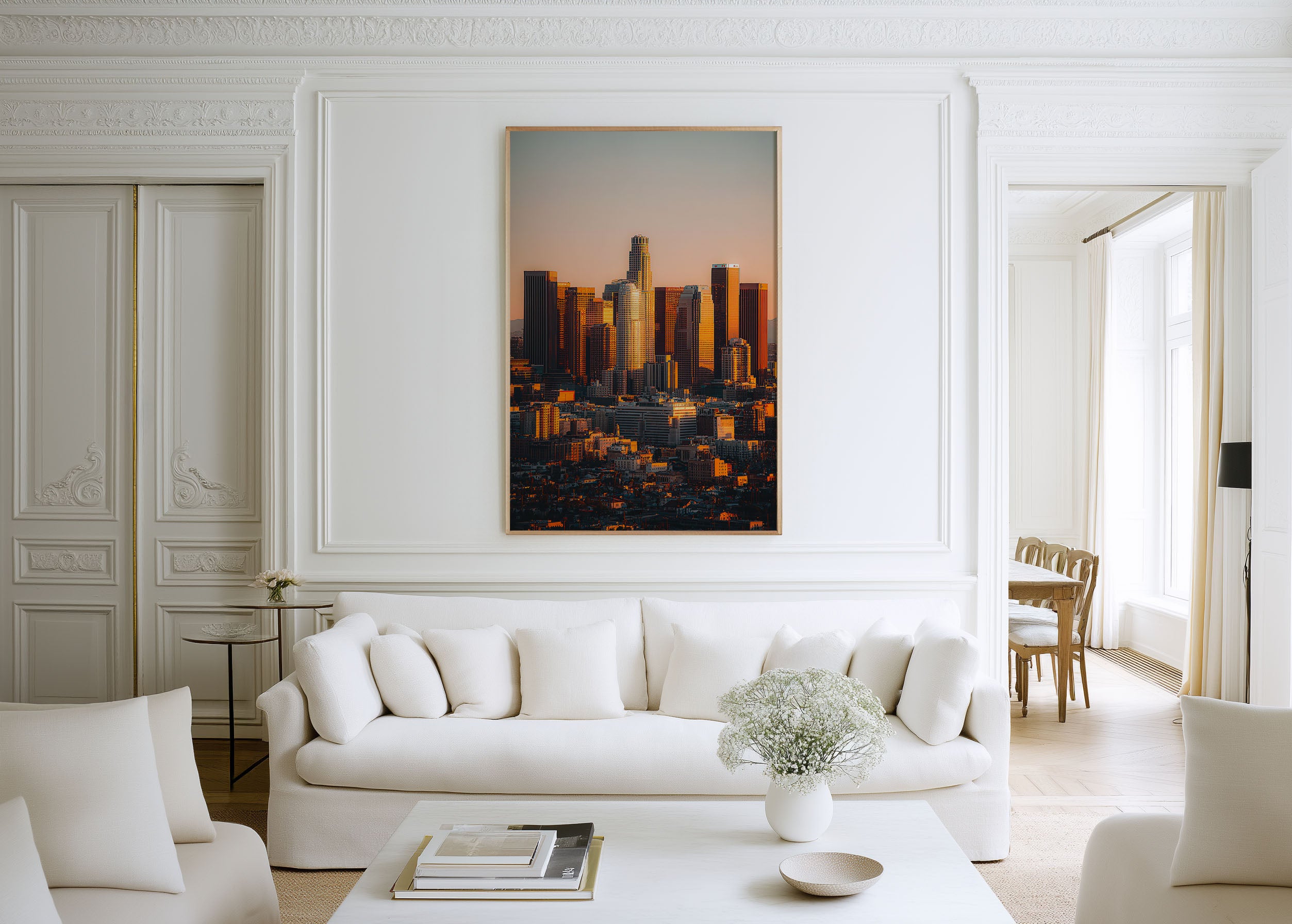 Downtown Los Angeles Golden Hour | LA Skyline Wall Art Print