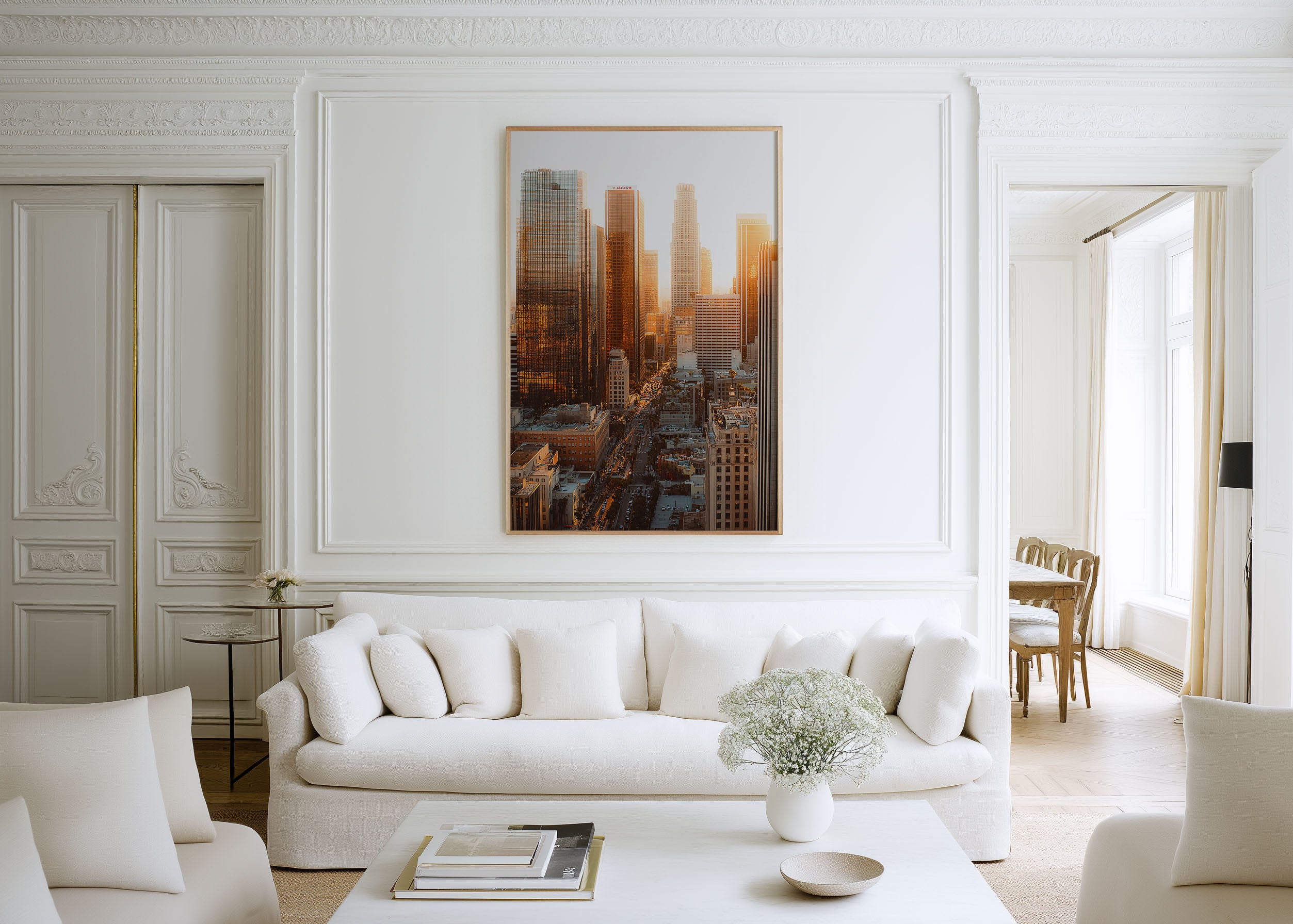 Los Angeles Downtown Canyons | Sunset Street Grid Wall Art Print