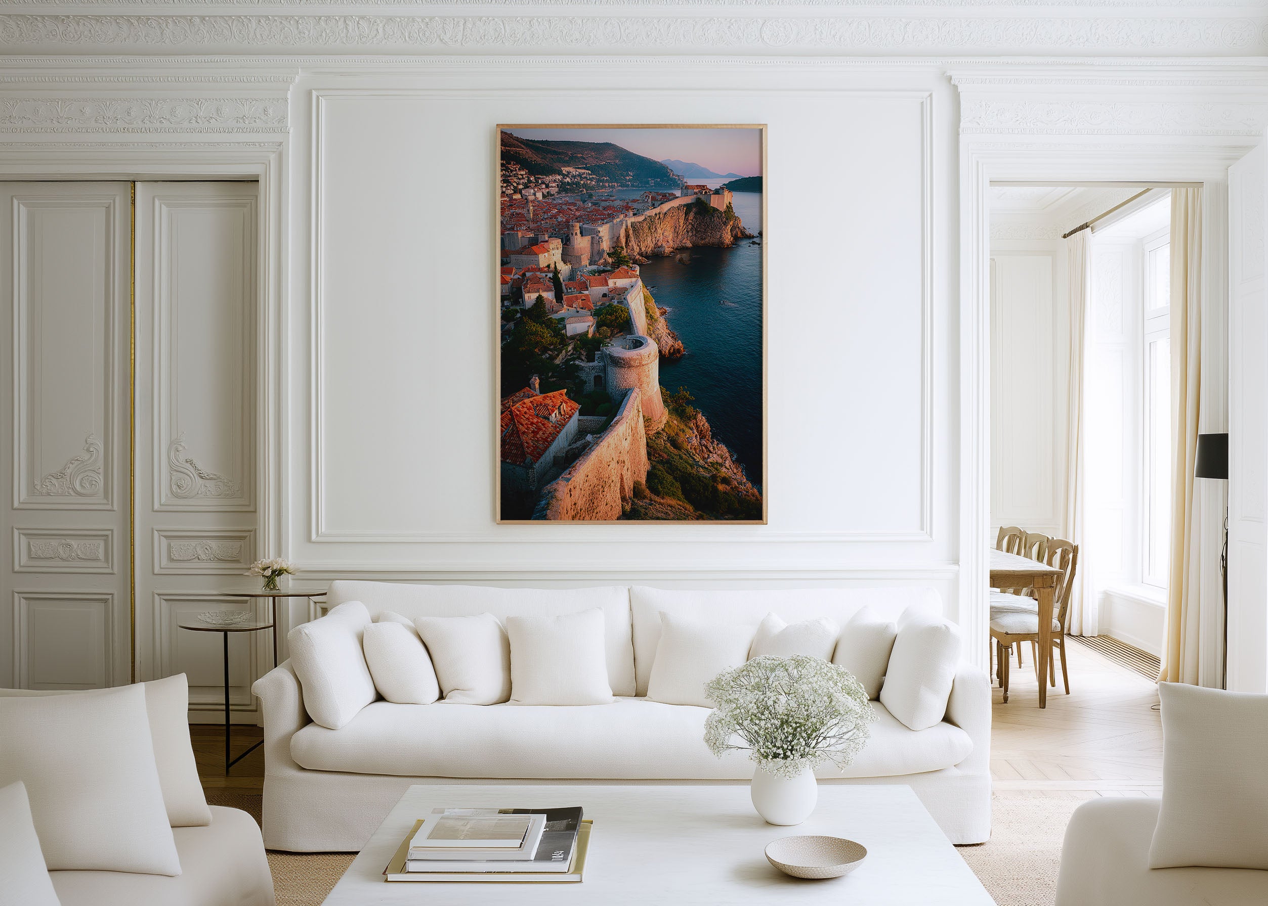 Dubrovnik Old City Walls Wall Art Print | Croatia Adriatic Sunset Photography | Game of Thrones King's Landing Poster | Mediterranean Travel Print | European Home Decor
