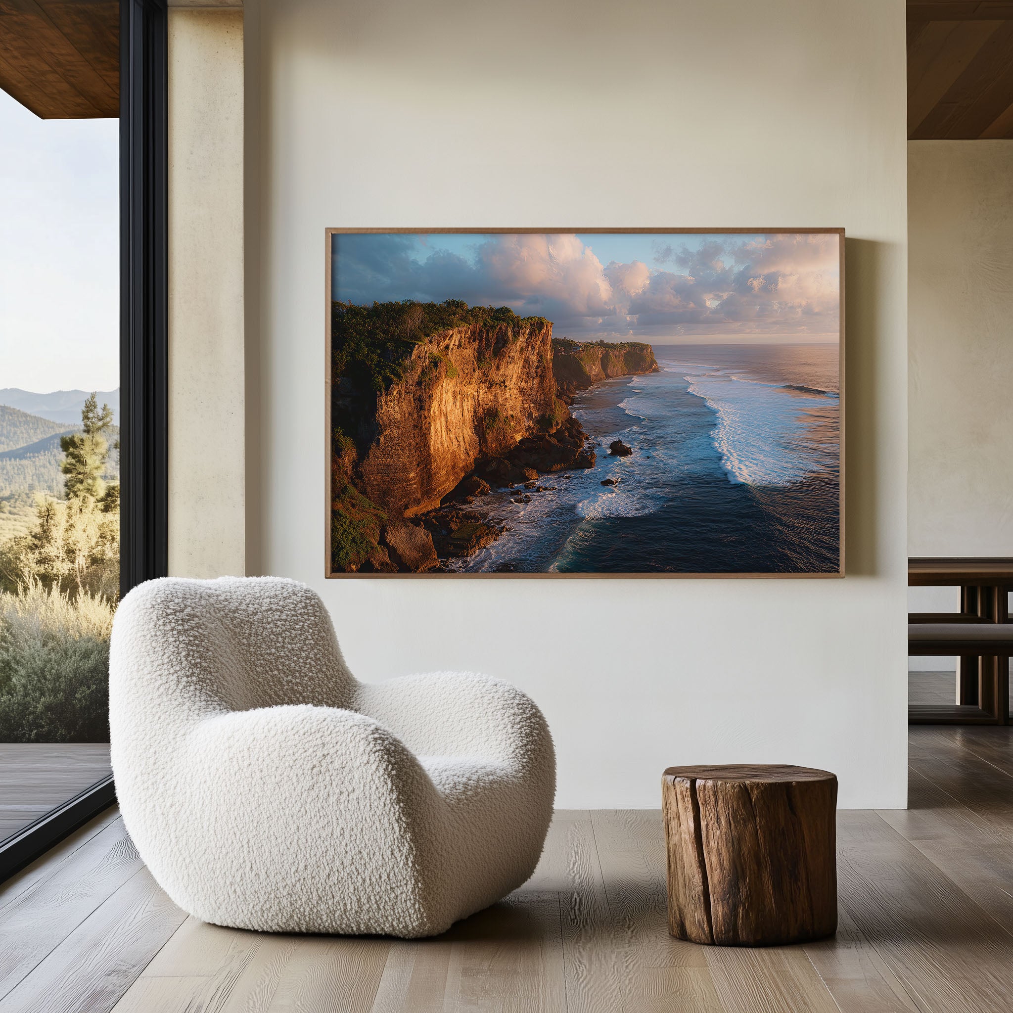 Two Lovers Point Guam Wall Art | Tropical Ocean Cliffs Print