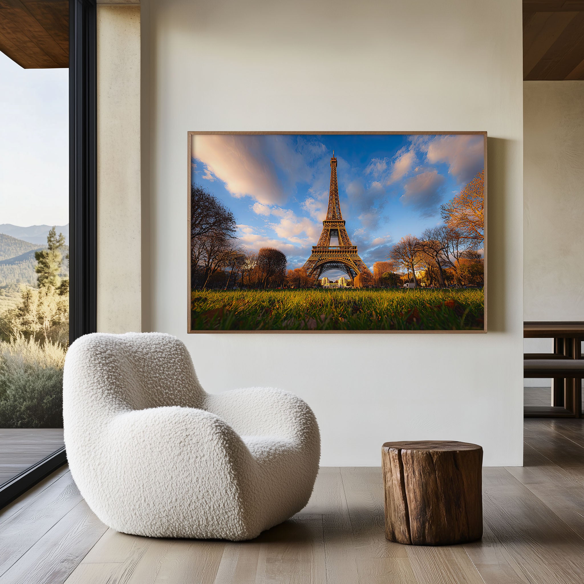 Eiffel Tower Golden Hour Print – Paris Wall Art