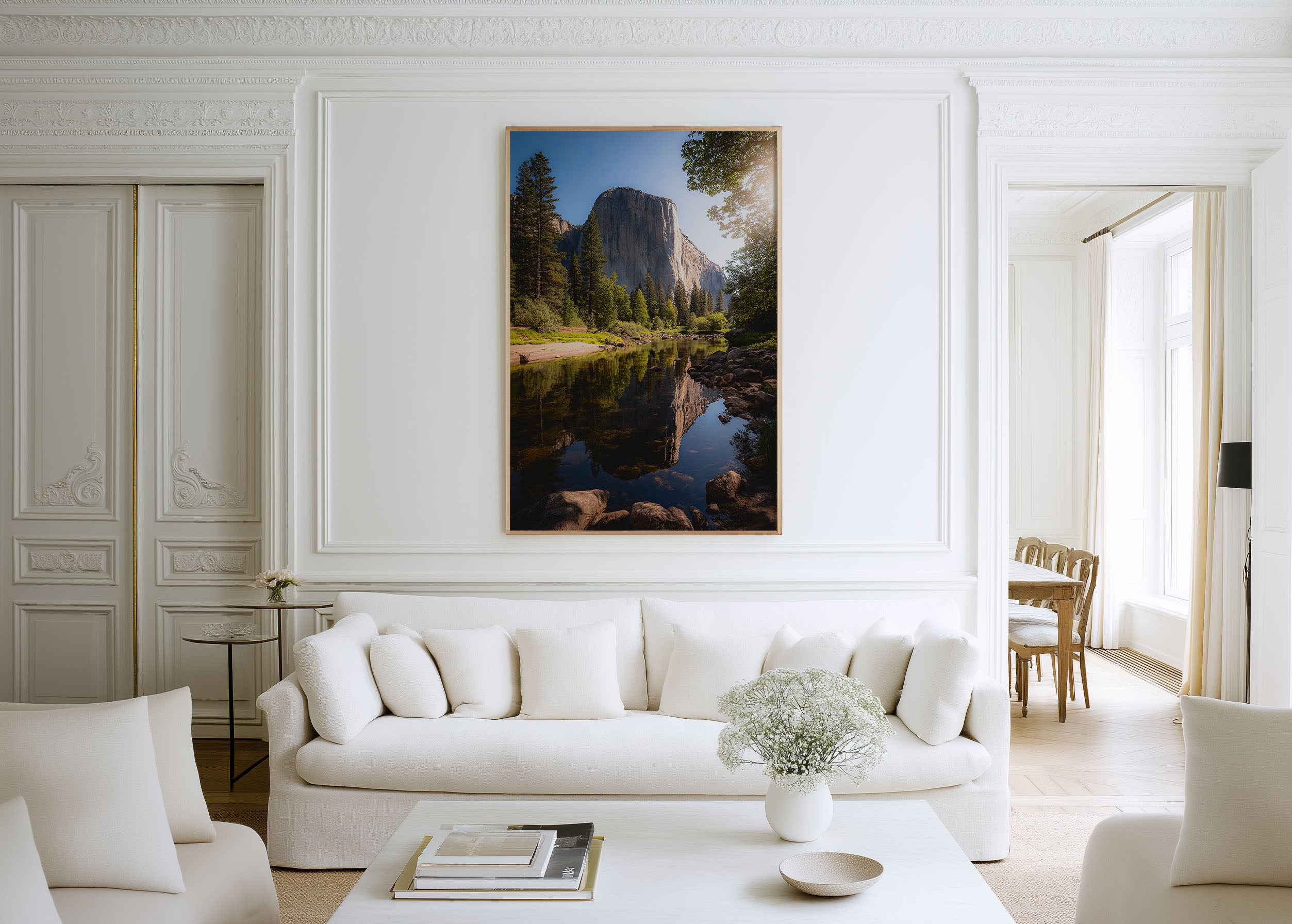 El Capitan Merced River Summer Reflection Print | Yosemite National Park Wall Art | Yosemite Valley Green Summer Landscape Photography Poster