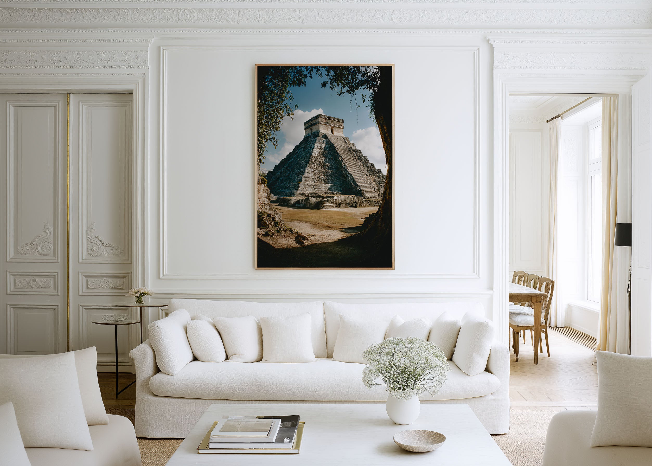 Chichen Itza El Castillo Wall Art Print | Mexico Mayan Pyramid Photography | Yucatan Ancient Temple Landscape Poster | Latin America Travel Print | World Wonder Home Decor