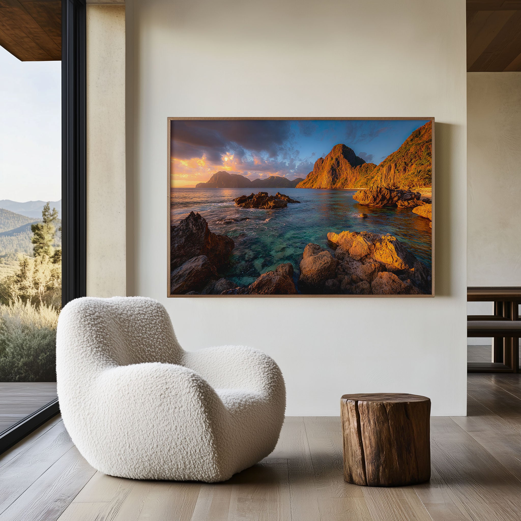 El Nido Palawan Island Sunset Wall Art Print – Tropical Beach Canvas
