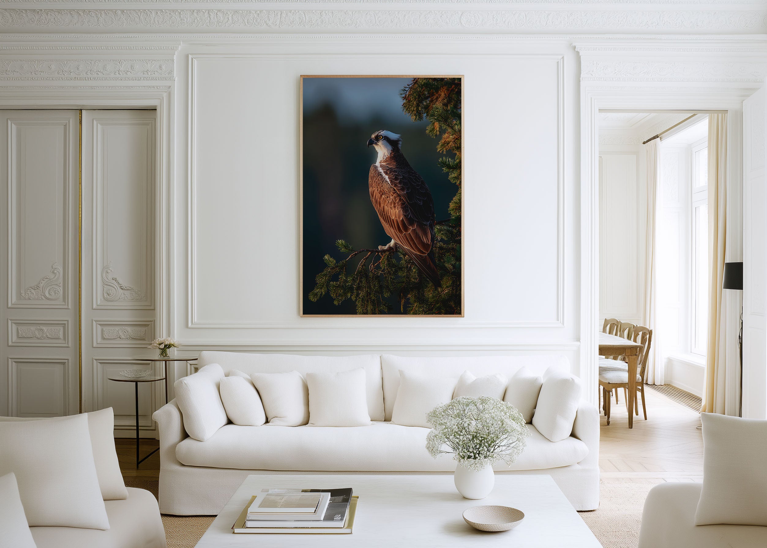Osprey Wall Art Print – Elegant Bird of Prey Canvas, Wildlife Nature Decor