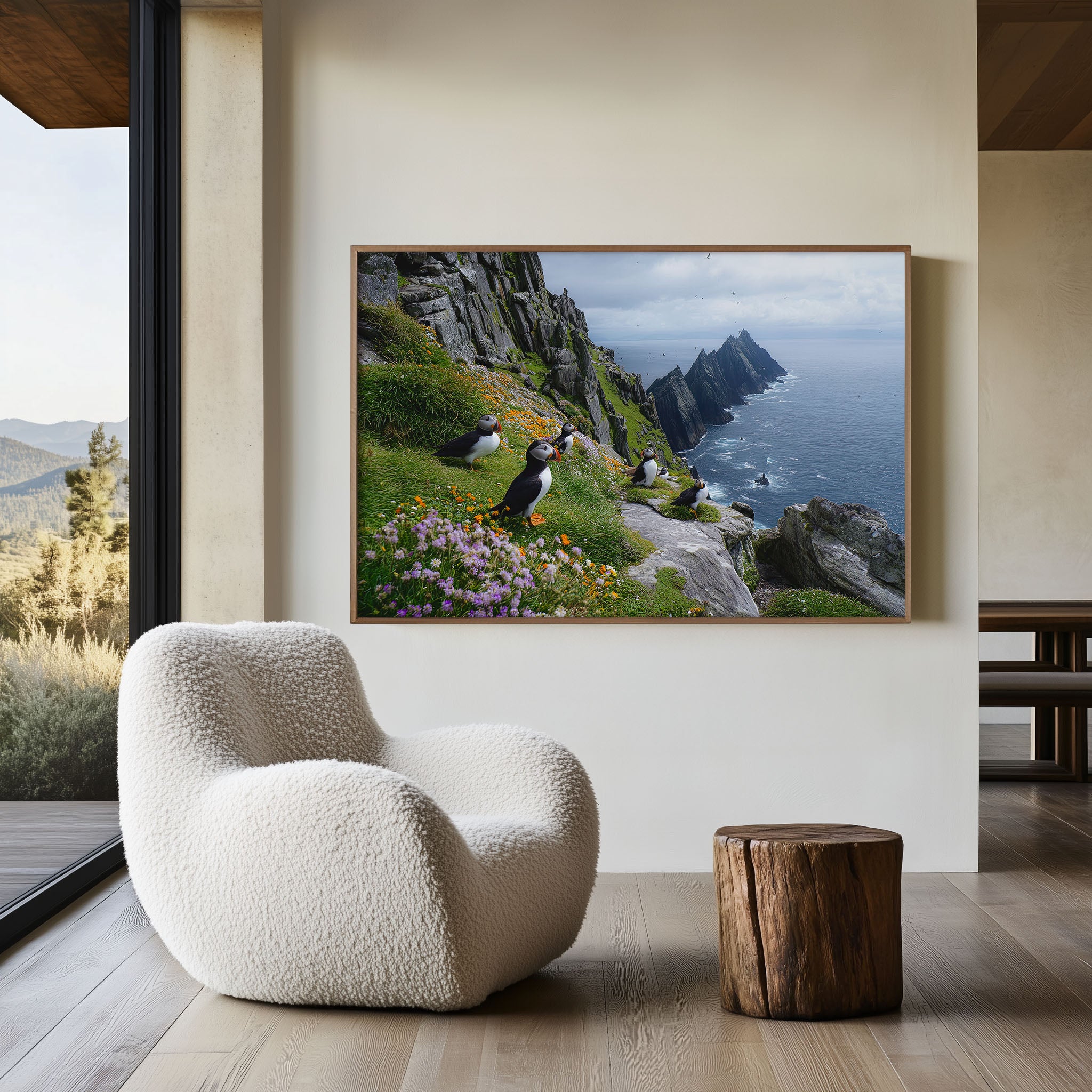 Atlantic Puffins Wall Art – Coastal Cliff Photography