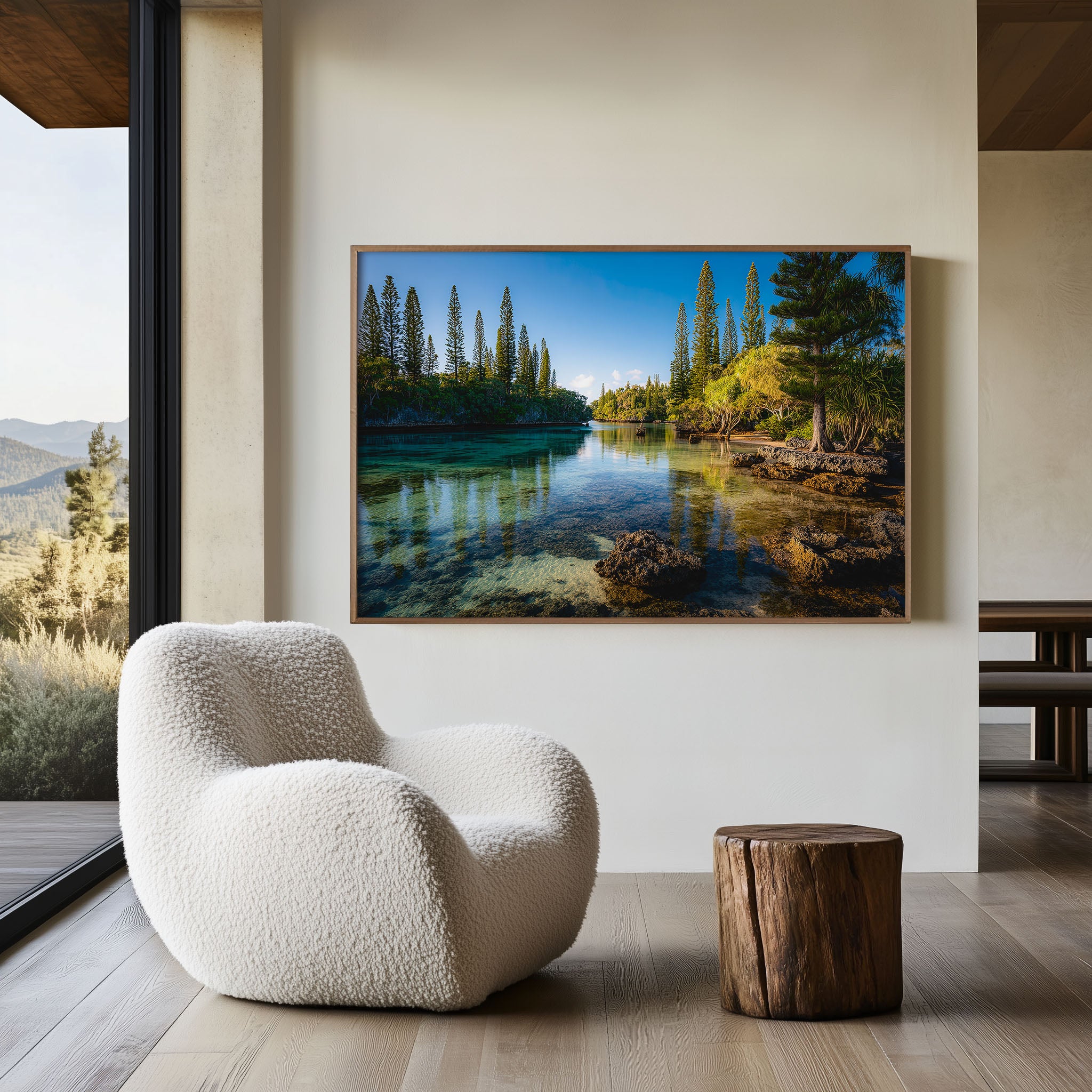 Isle of Pines New Caledonia Wall Art | Crystal Clear Lagoon Tropical Landscape Print