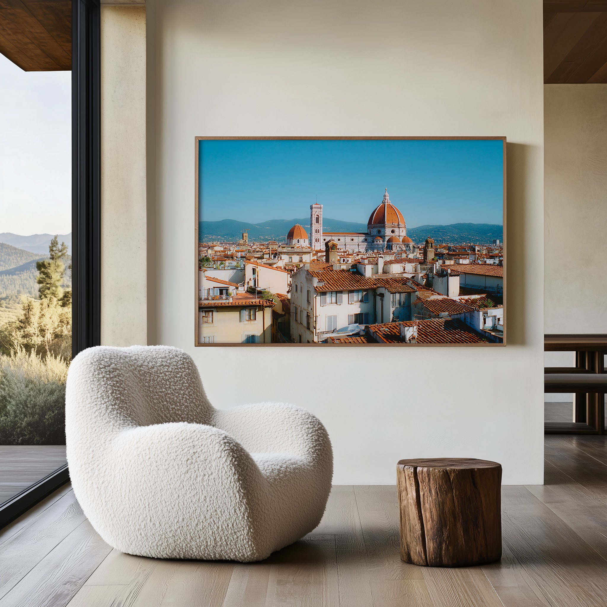 Florence Cathedral Duomo Wall Art – Tuscany Italy Historic City Skyline