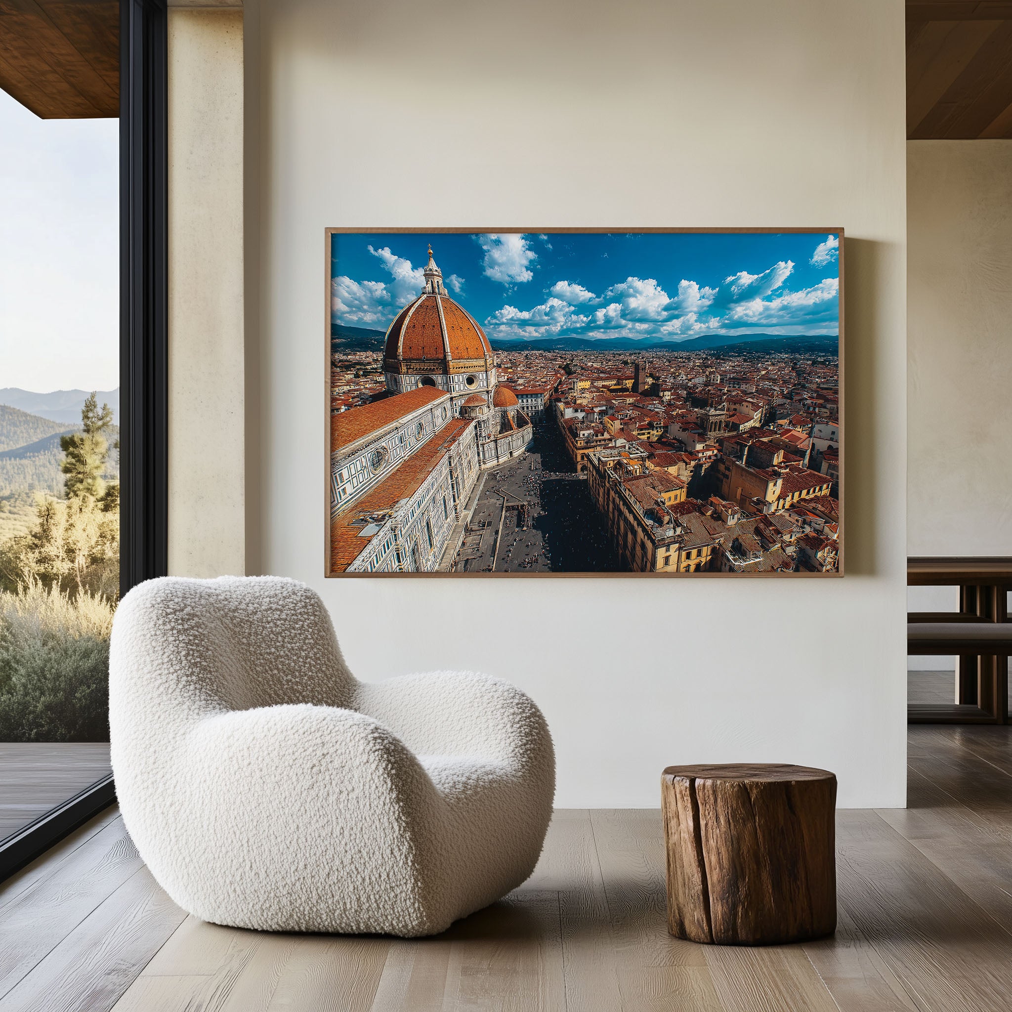 Florence Duomo Cathedral Italy Wall Art Print – Tuscany Skyline Canvas