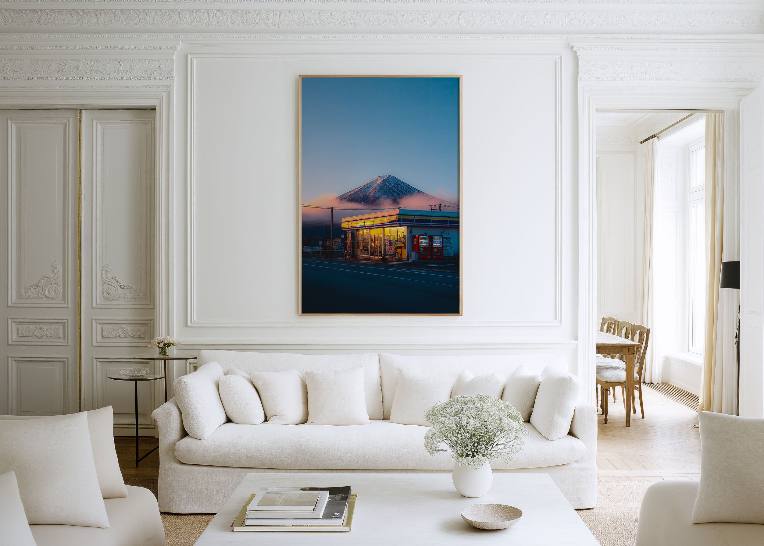 Mount Fuji Convenience Store | Fujikawaguchiko Japan Wall Art Print