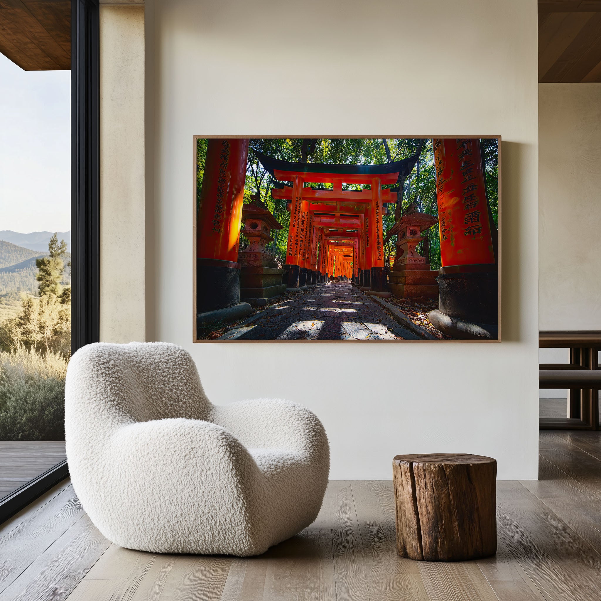 Fushimi Inari Kyoto Print – Red Torii Gate Wall Art