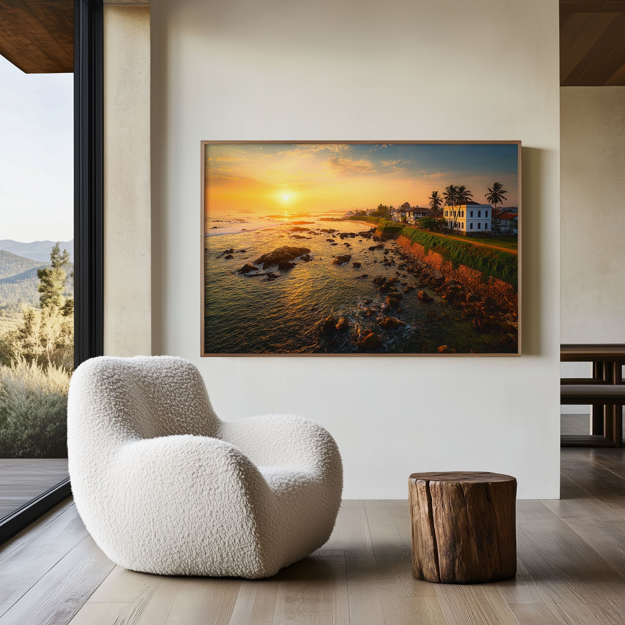 Galle Fort Sri Lanka Sunset Wall Art Print – Coastal Heritage Canvas