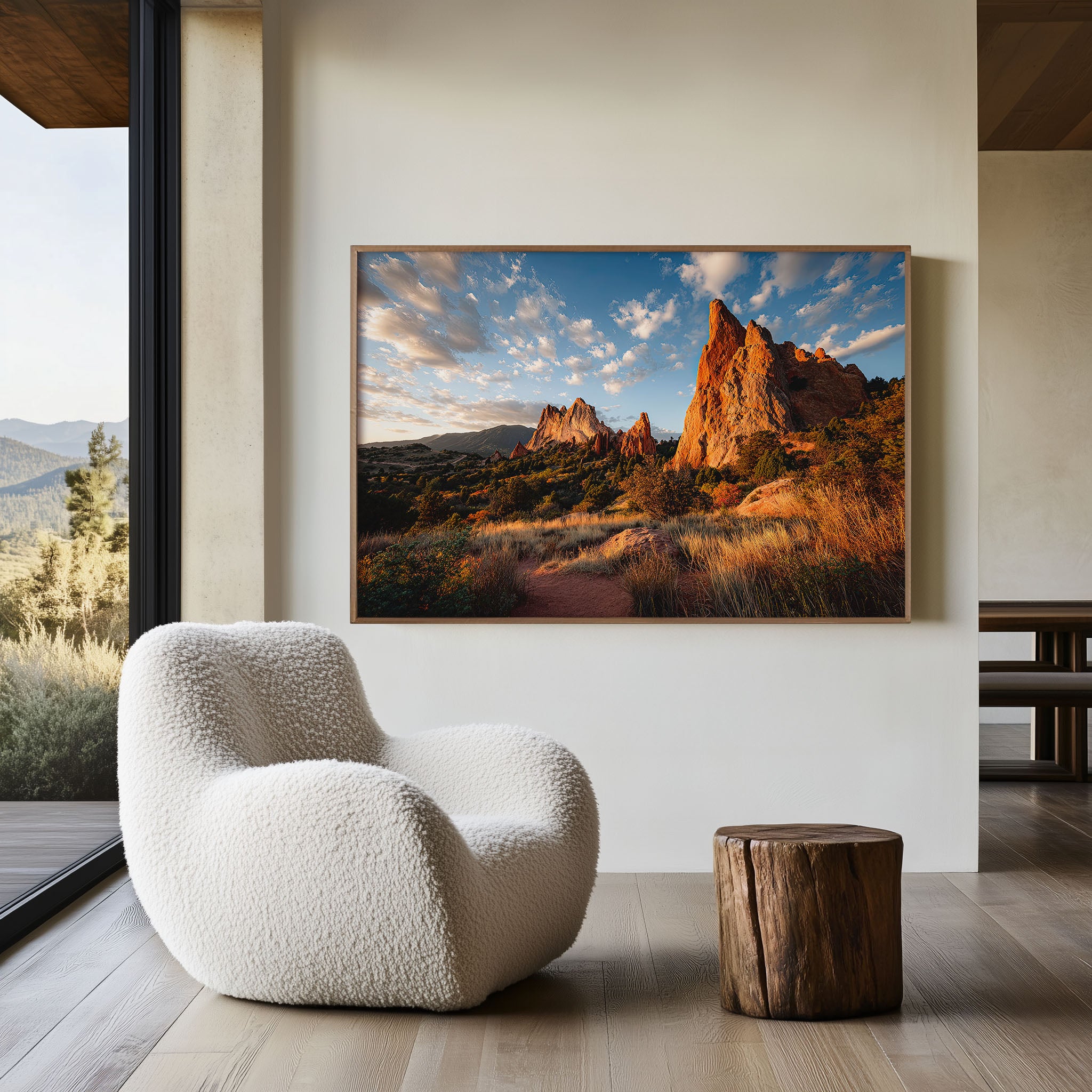 Garden of the Gods Colorado Wall Art Print – Red Rock Landscape Canvas